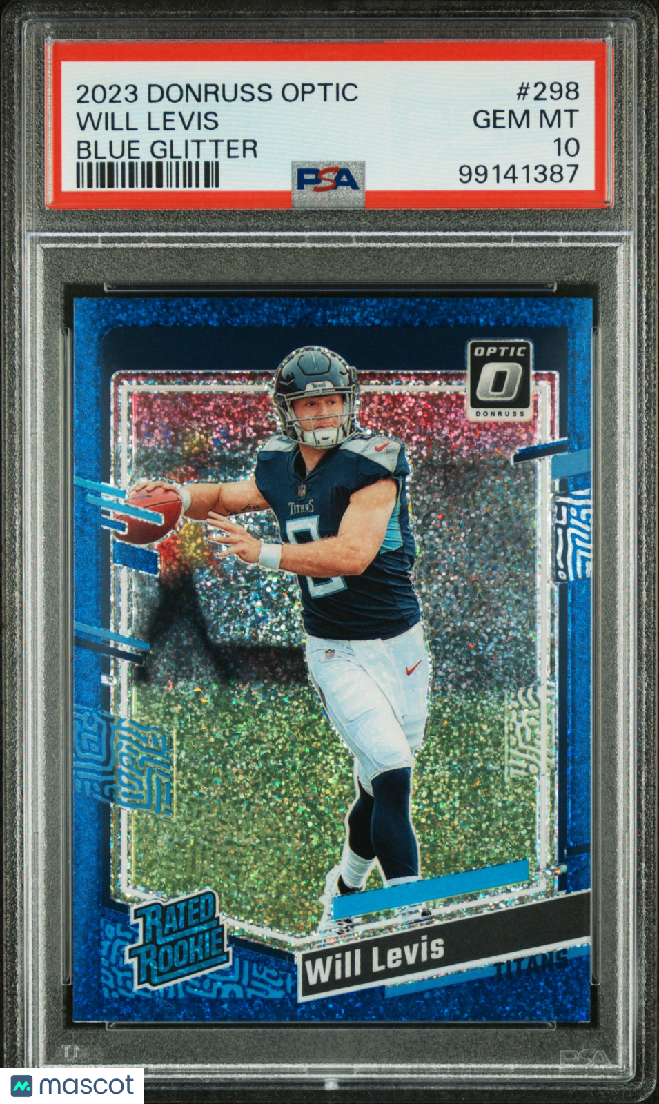 2023 Panini Donruss Optic Will Levis #298 Blue Glitter PSA 10