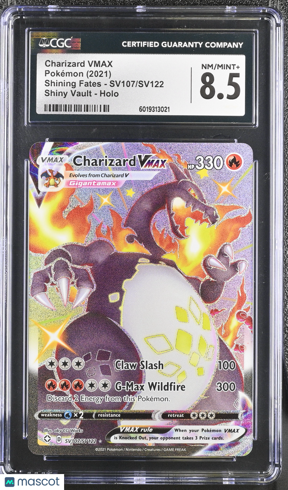 2021 Pokemon Charizard VMAX #SV107/SV122 CGC 8.5