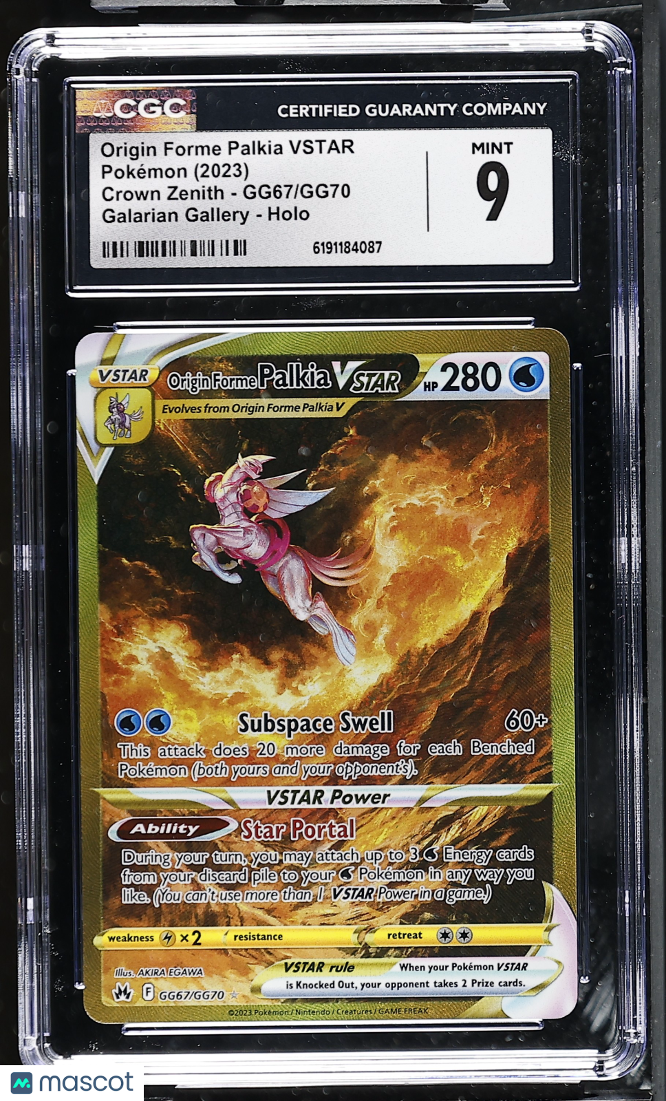 2023 Pokemon Origin Forme Palkia VSTAR #GG67/GG70 CGC 9