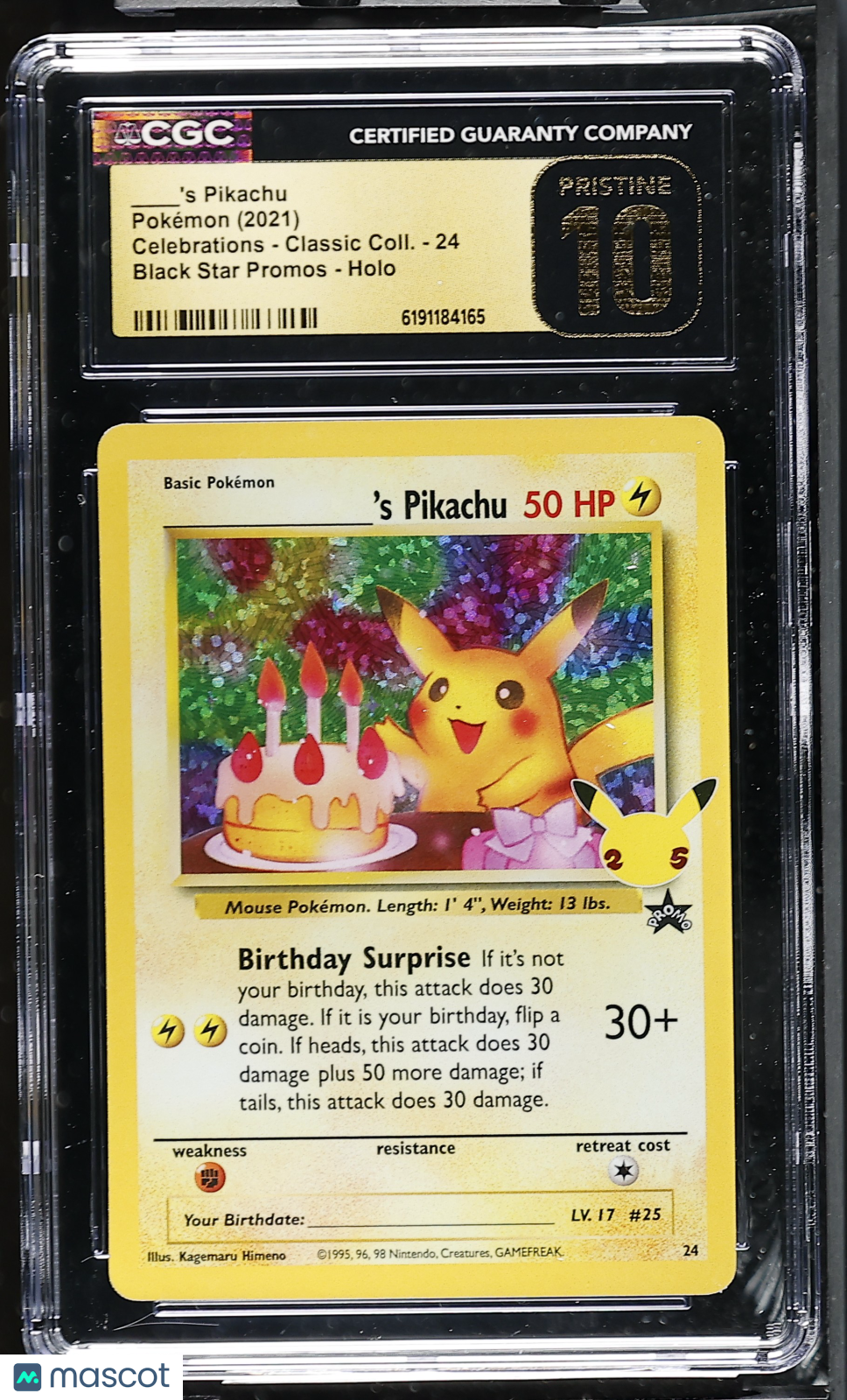 2021 Pokemon ____'s Pikachu #24 CGC 10