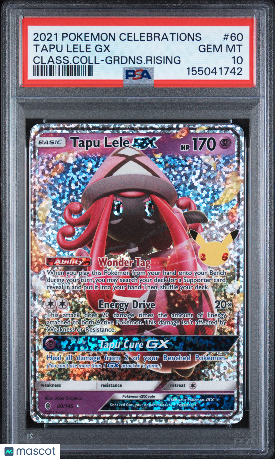 2021 Pokemon Celebrations Classic Collection Tapu Lele GX #60 Class.Coll-Grdns.Rising PSA 10