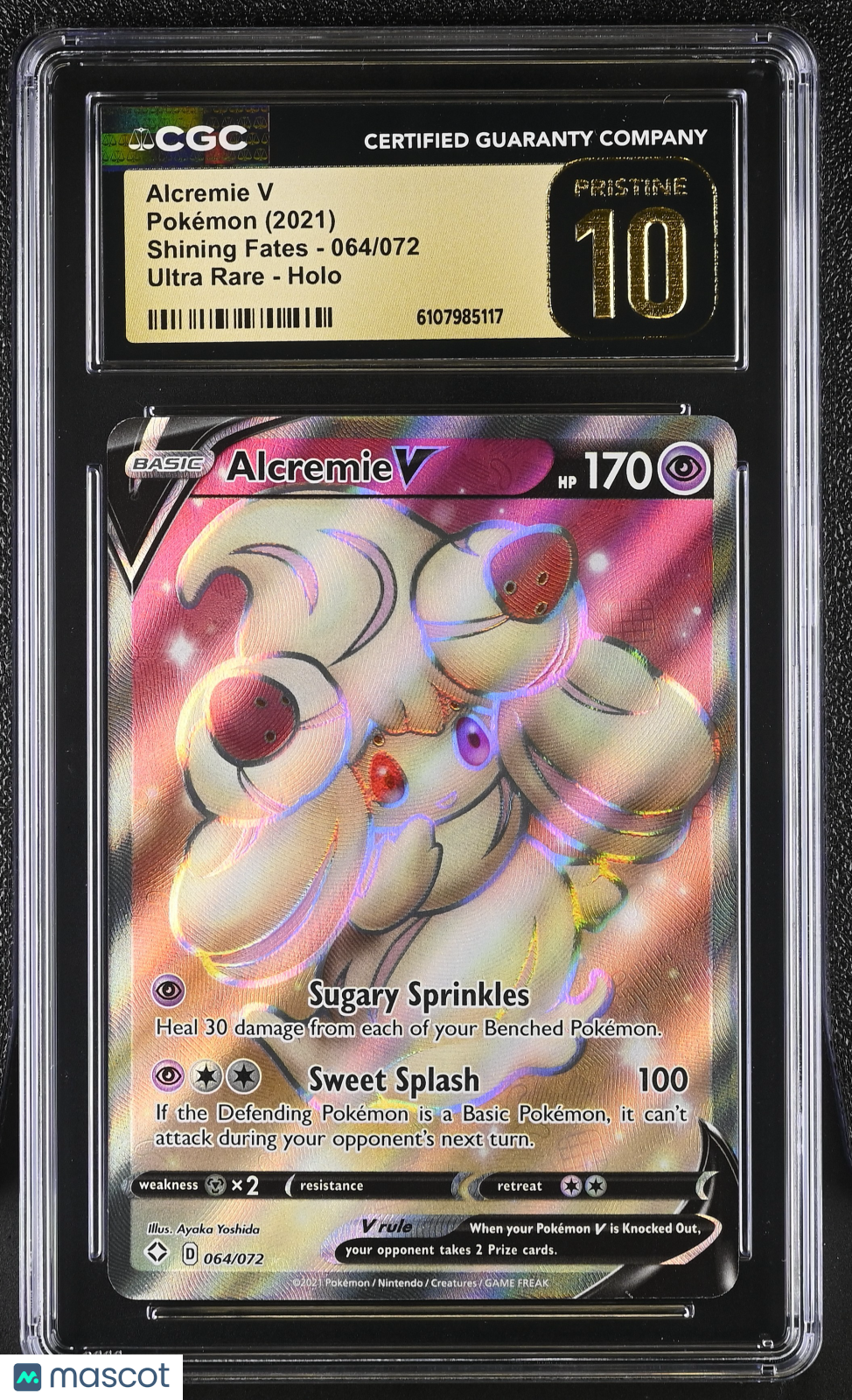 2021 Pokemon Alcremie V #064/072 Ultra Rare CGC 10
