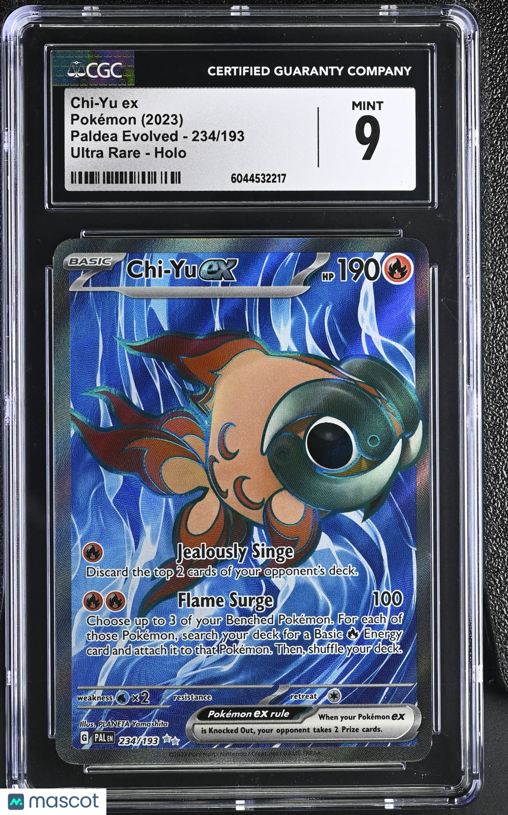 2023 Pokemon Chi-Yu ex #234/193 Ultra Rare CGC 9