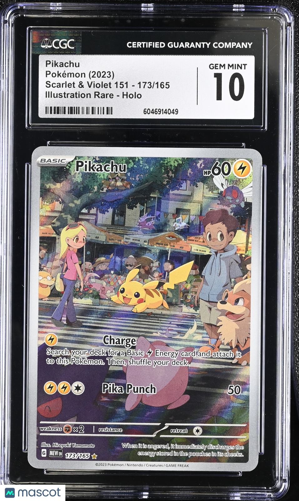 2023 Pokemon Pikachu #173/165 Illustration Rare CGC 10