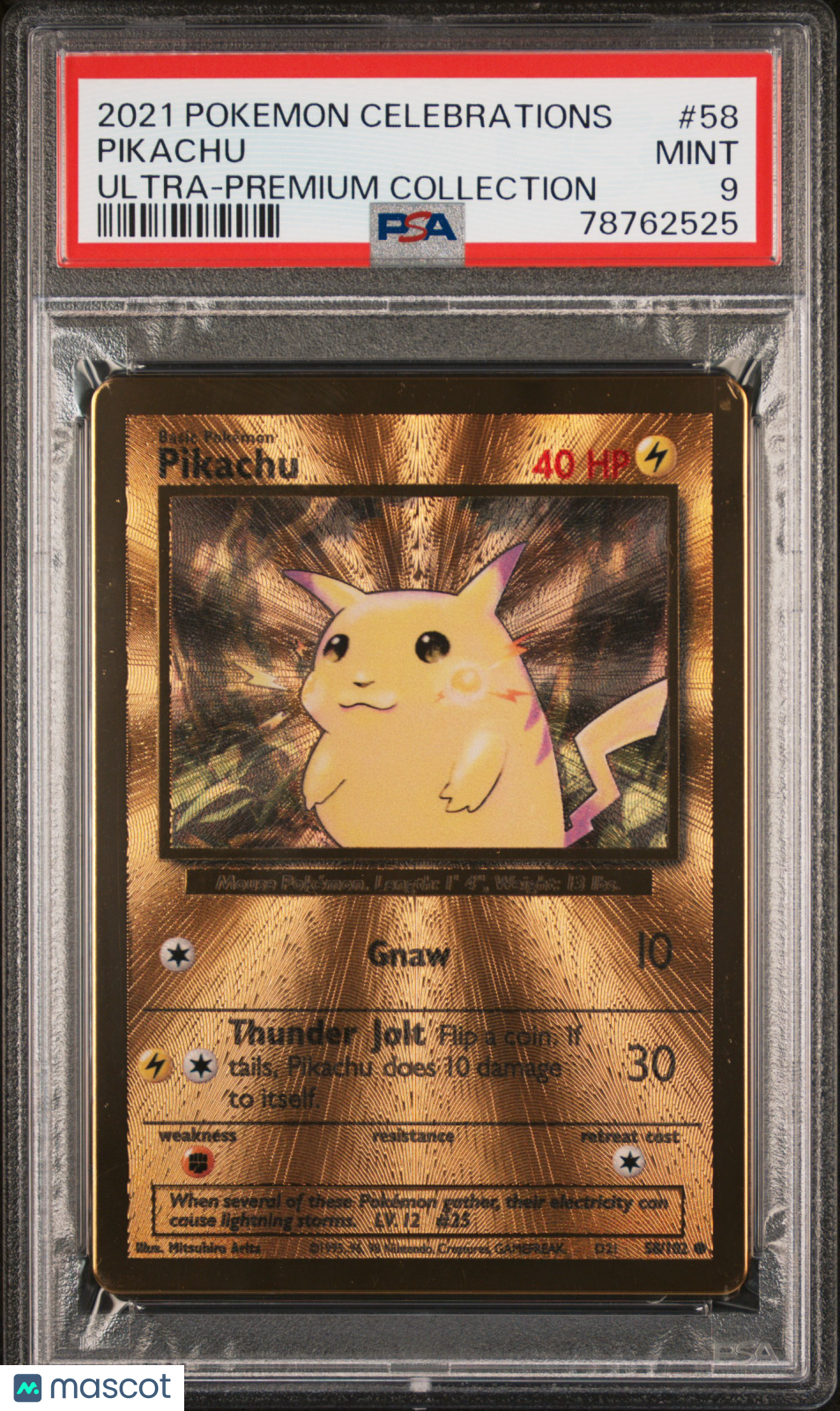 2021 Pokemon Celebrations Ultra-Premium Collection Pikachu #58 Ultra-Premium Collection PSA 9