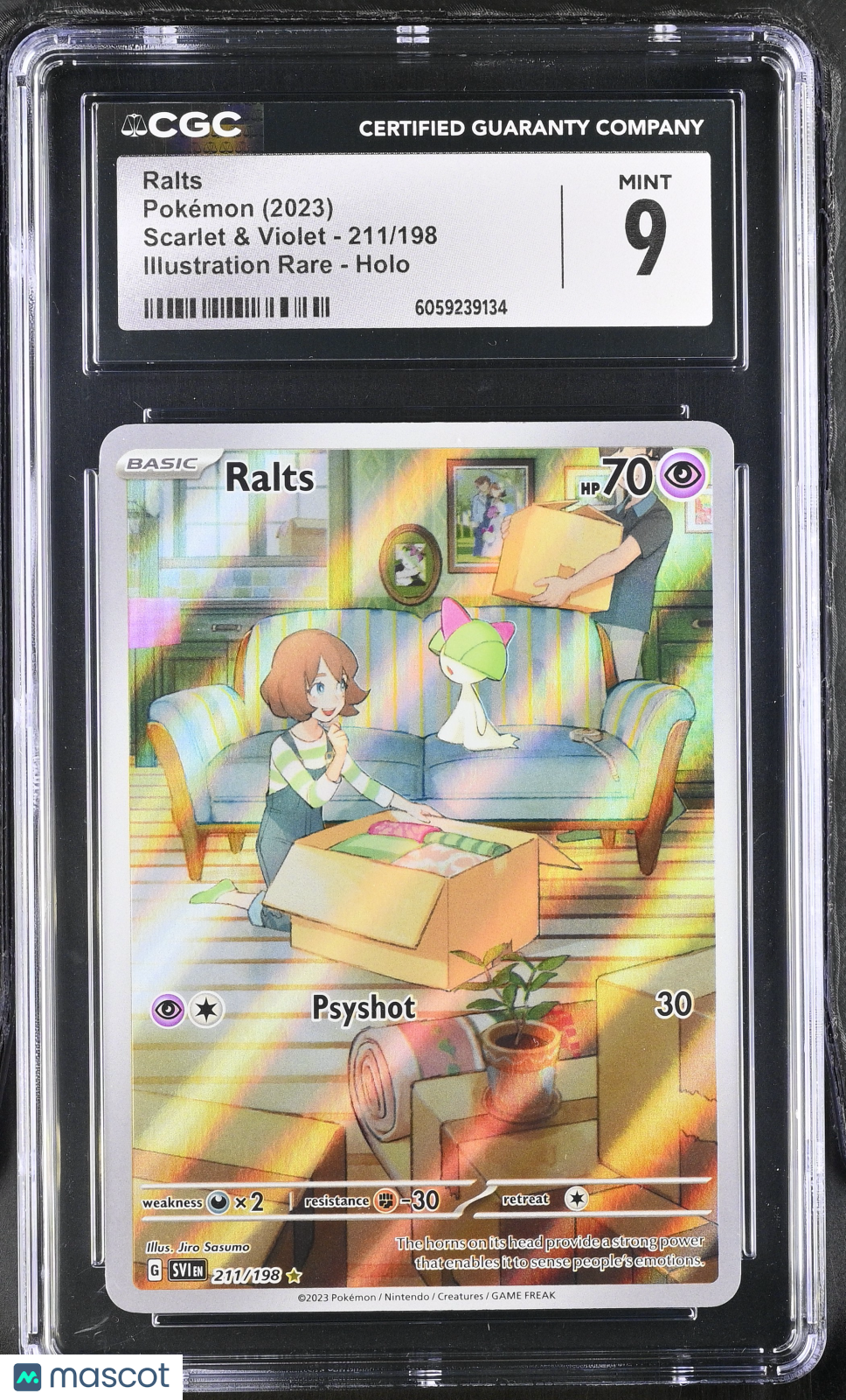 2023 Pokemon Ralts #211/198 Illustration Rare CGC 9