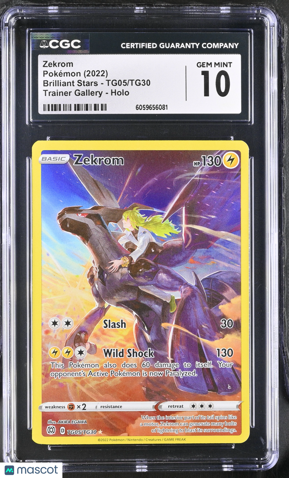 2022 Pokemon Zekrom #TG05/TG30 CGC 10