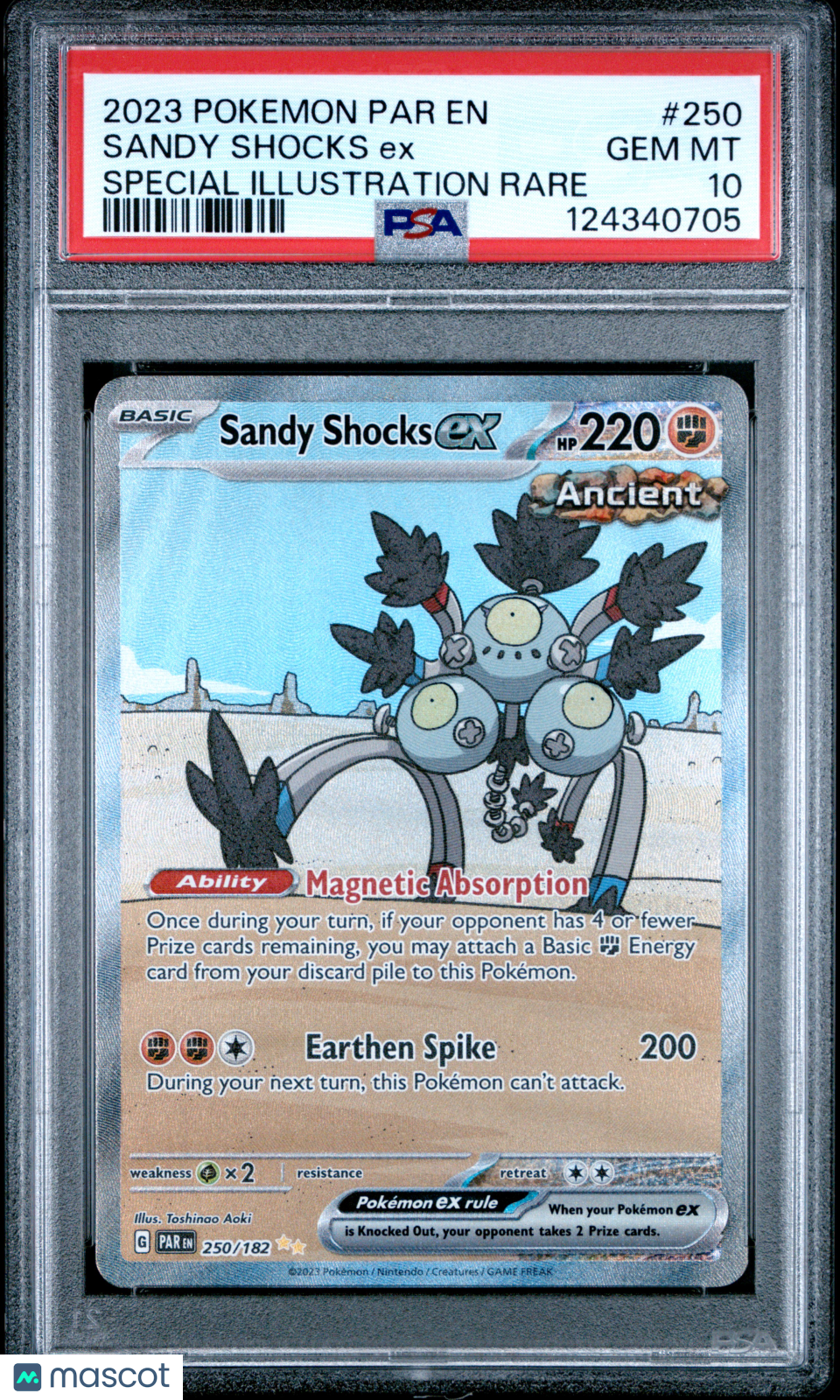 2023 Pokemon Par EN-Paradox Rift Sandy Shocks EX #250 Special Illustration Rare PSA 10