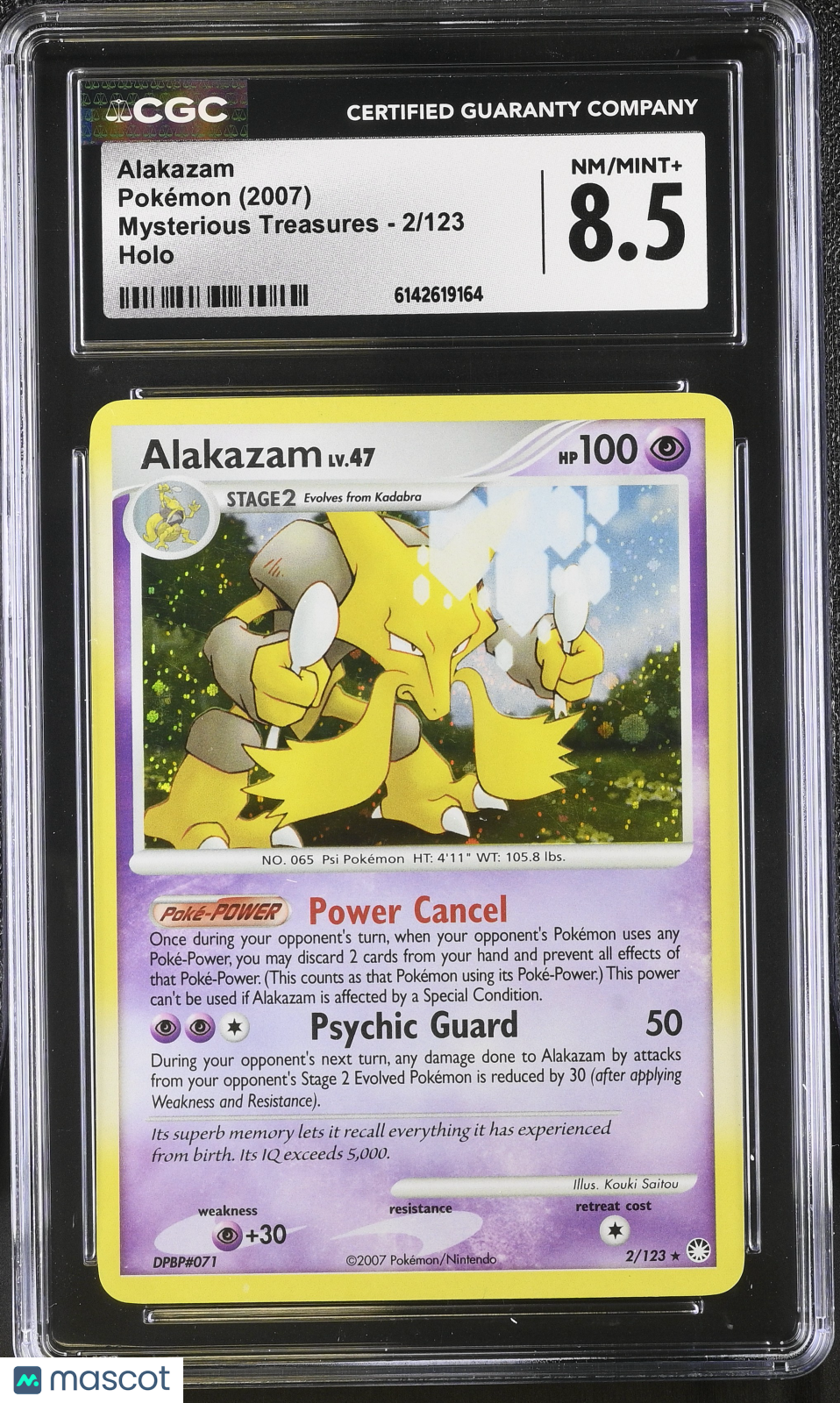 2007 Pokemon Alakazam #2/123 CGC 8.5