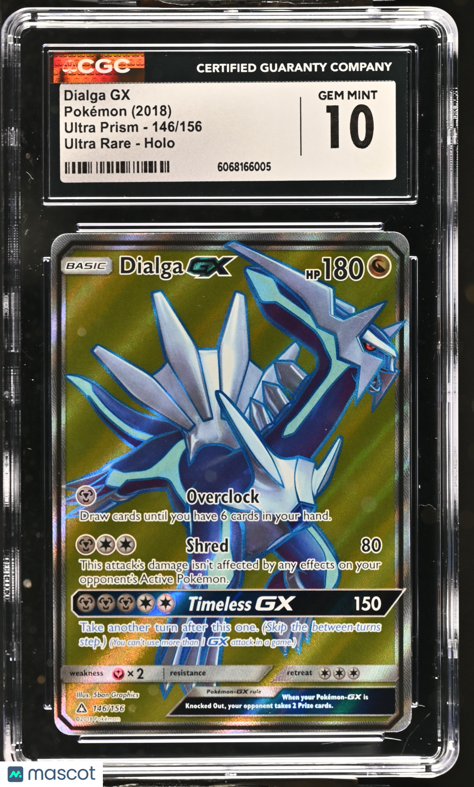 2018 Pokemon Dialga GX #146/156 Ultra Rare CGC 10