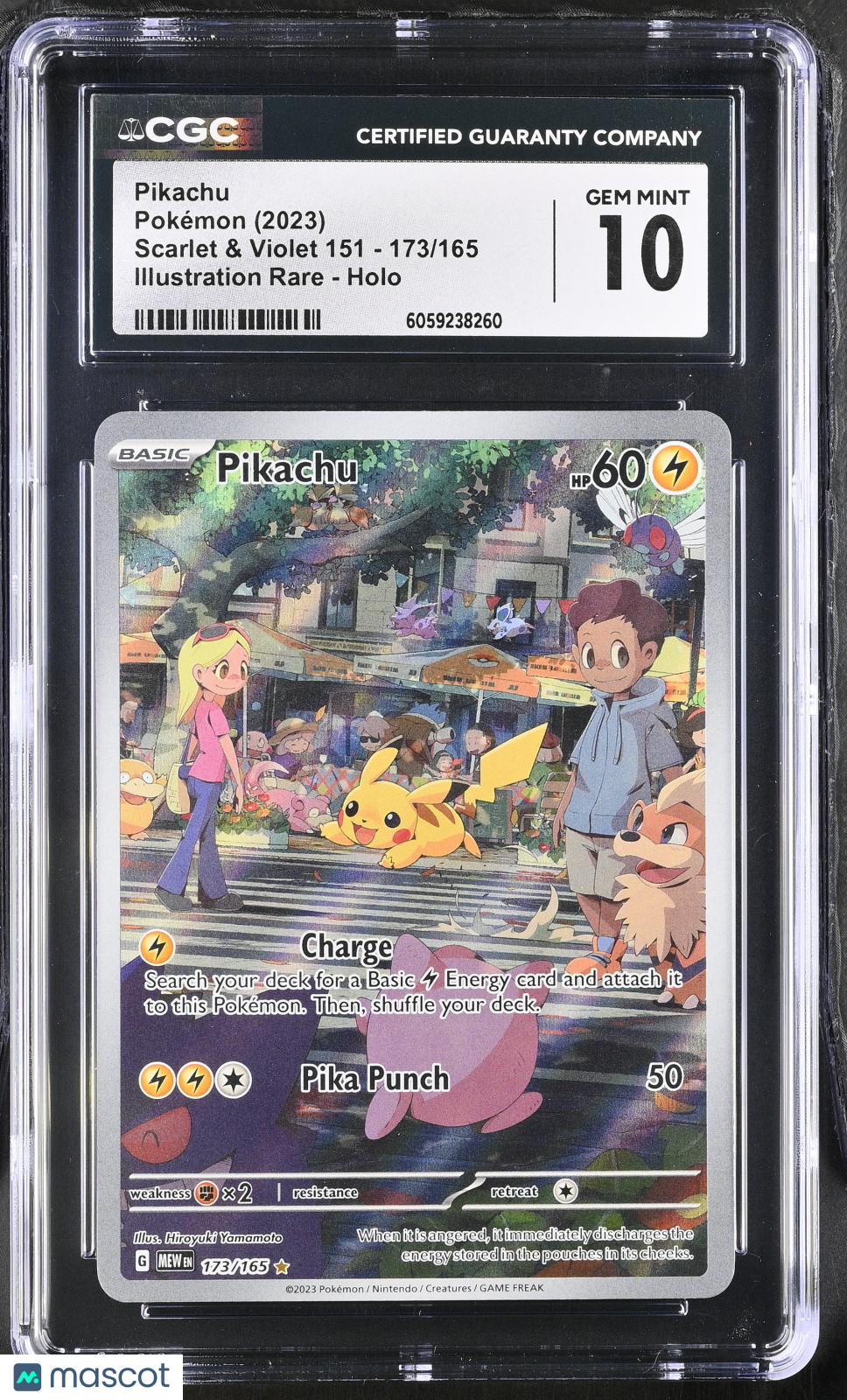 2023 Pokemon Pikachu #173/165 Illustration Rare CGC 10