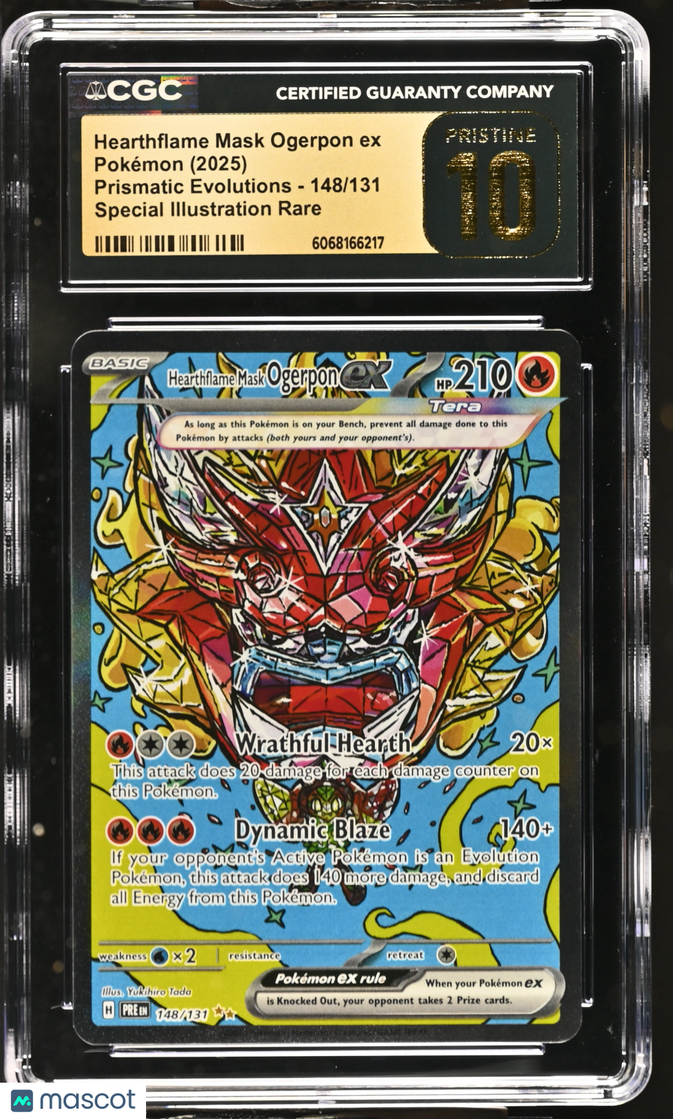 2025 Pokemon Hearthflame Mask Ogerpon ex #148/131 Special Illustration Rare CGC 10