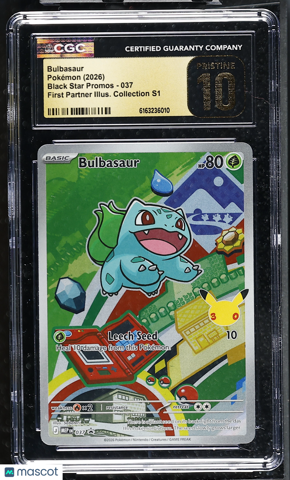 2026 Pokemon Bulbasaur #037 CGC 10