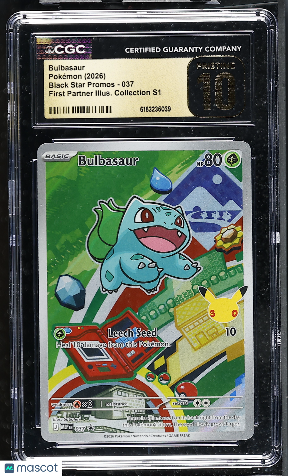 2026 Pokemon Bulbasaur #037 CGC 10