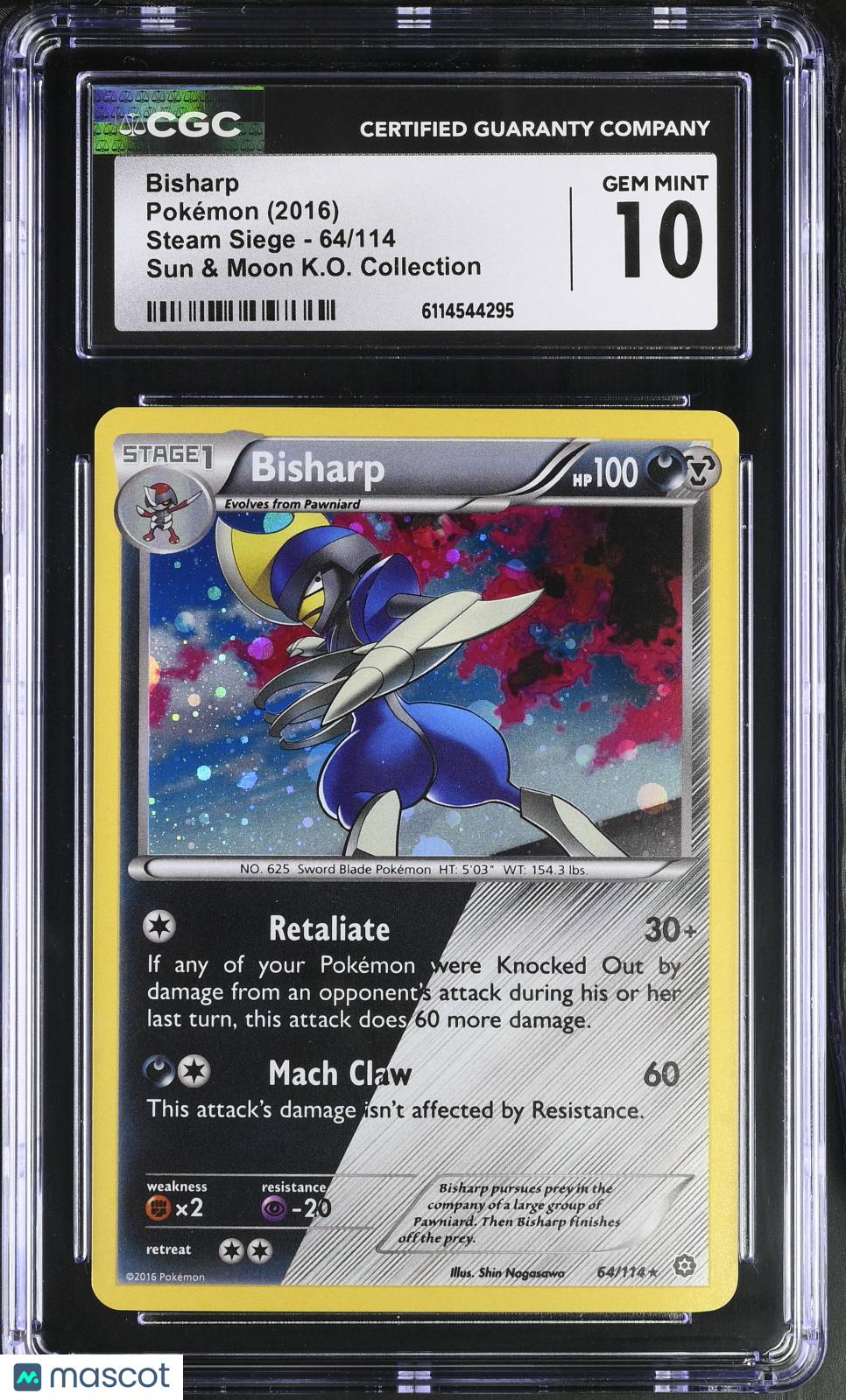 2016 Pokemon Bisharp #64/114 CGC 10