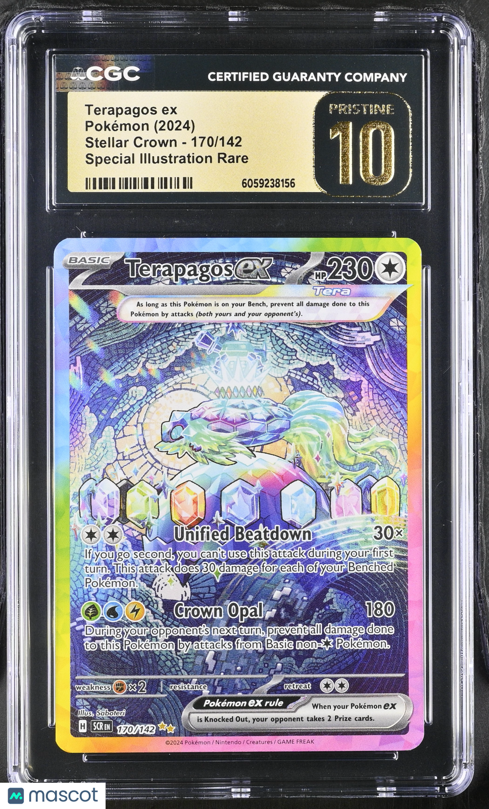 2024 Pokemon Terapagos ex #170/142 Special Illustration Rare CGC 10
