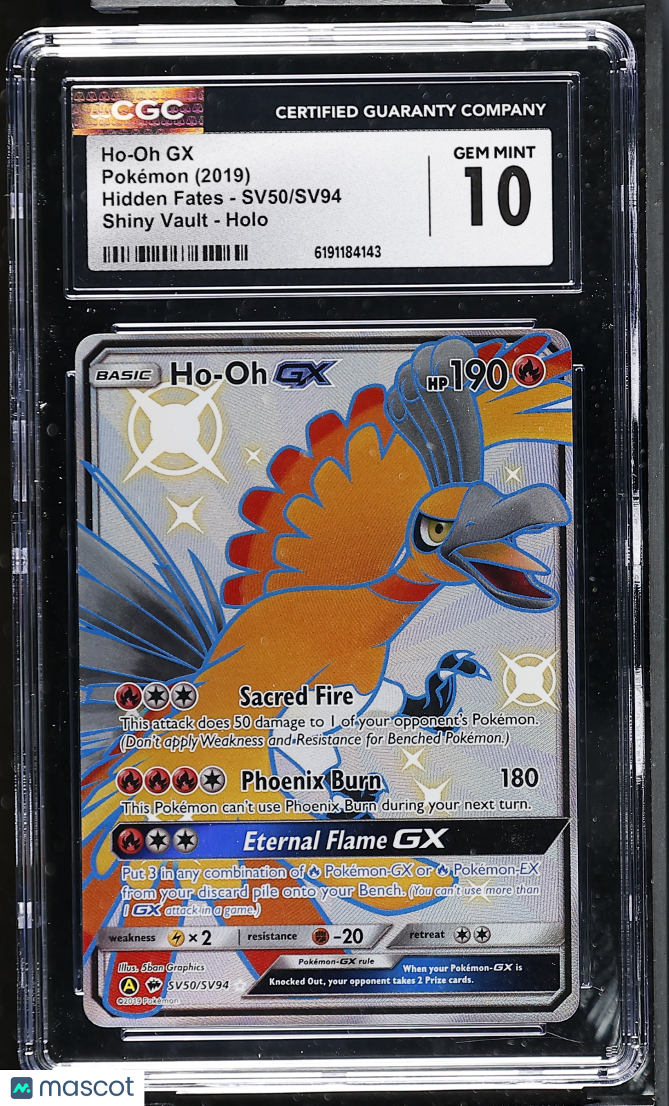 2019 Pokemon Ho-Oh GX #SV50/SV94 CGC 10
