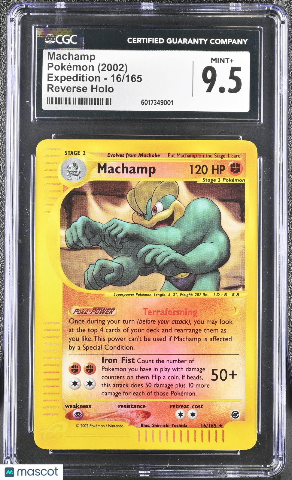 2002 Pokemon Machamp #16/165 CGC 9.5