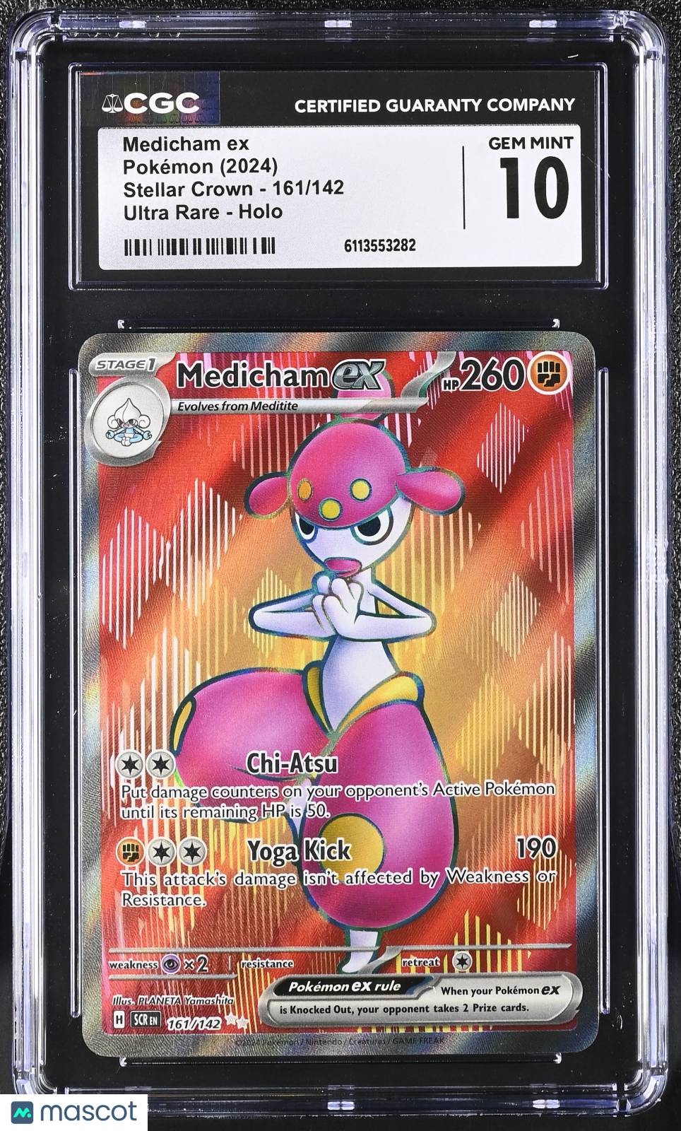 2024 Pokemon Medicham ex #161/142 Ultra Rare CGC 10