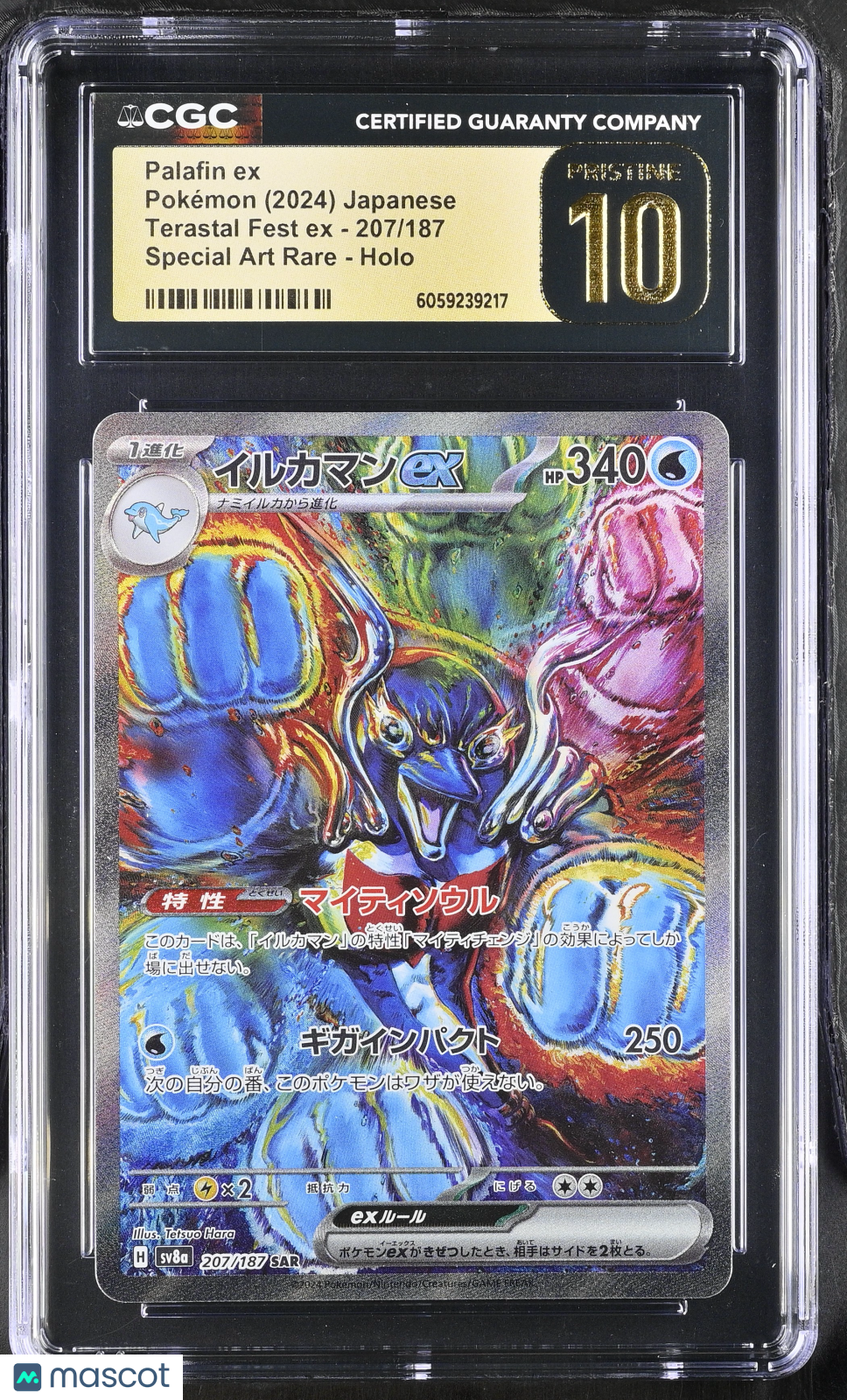 2024 Pokemon Palafin ex #207/187 Japanese Special Art Rare CGC 10