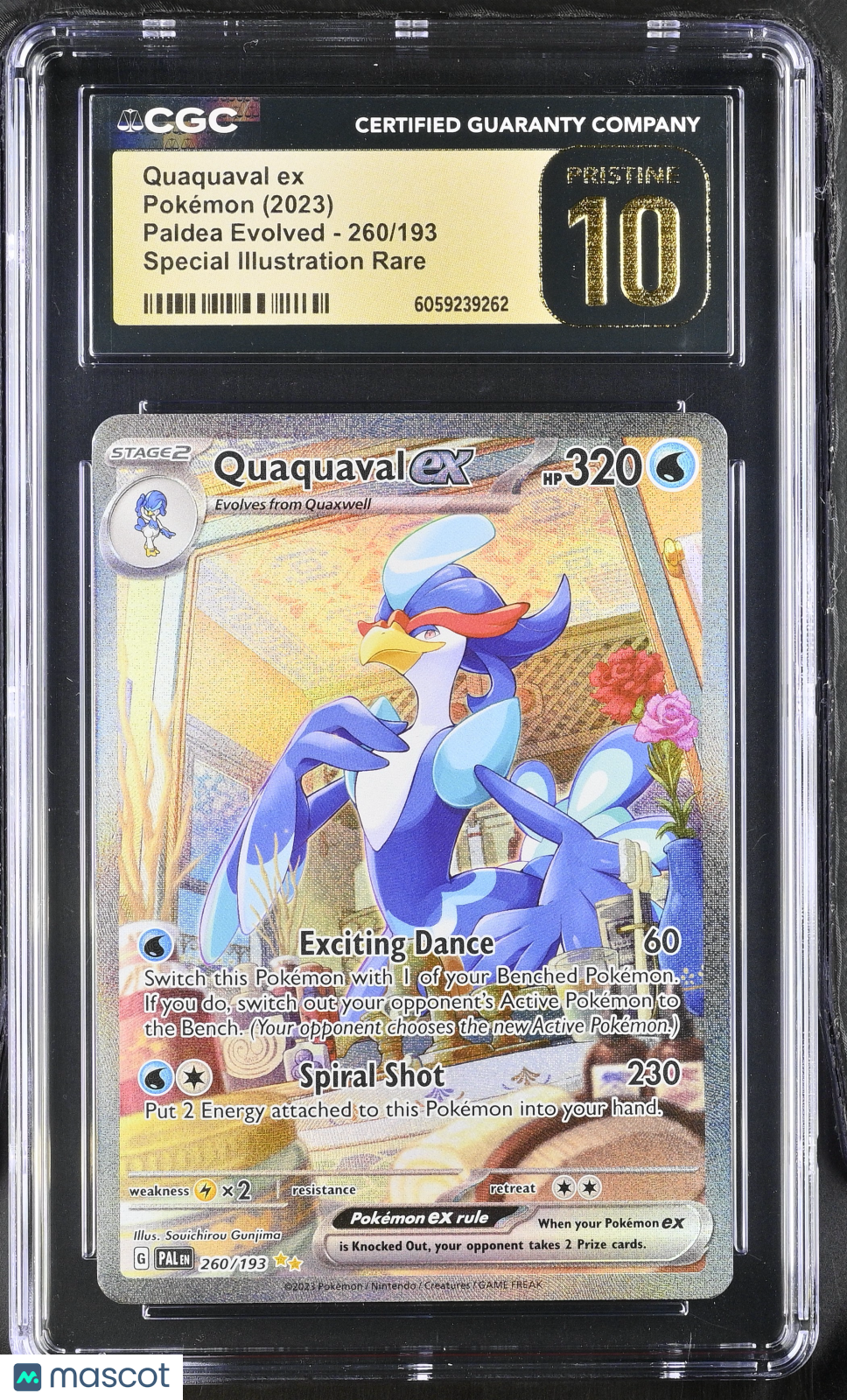 2023 Pokemon Quaquaval ex #260/193 Special Illustration Rare CGC 10