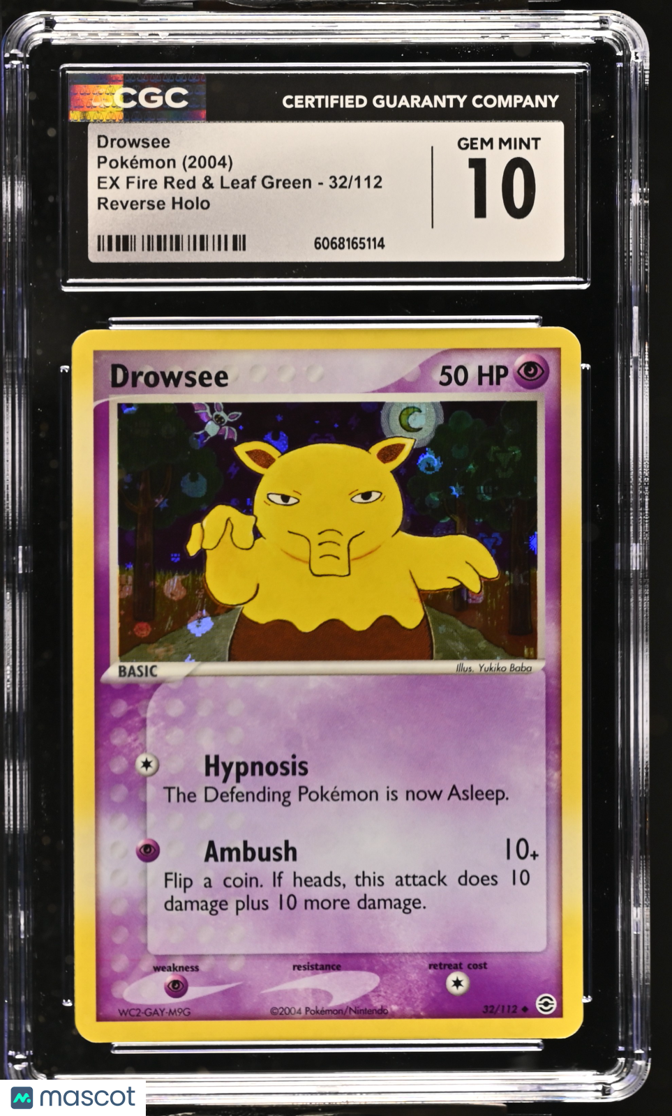 2004 Pokemon Drowzee #32/112 32/112 CGC 10