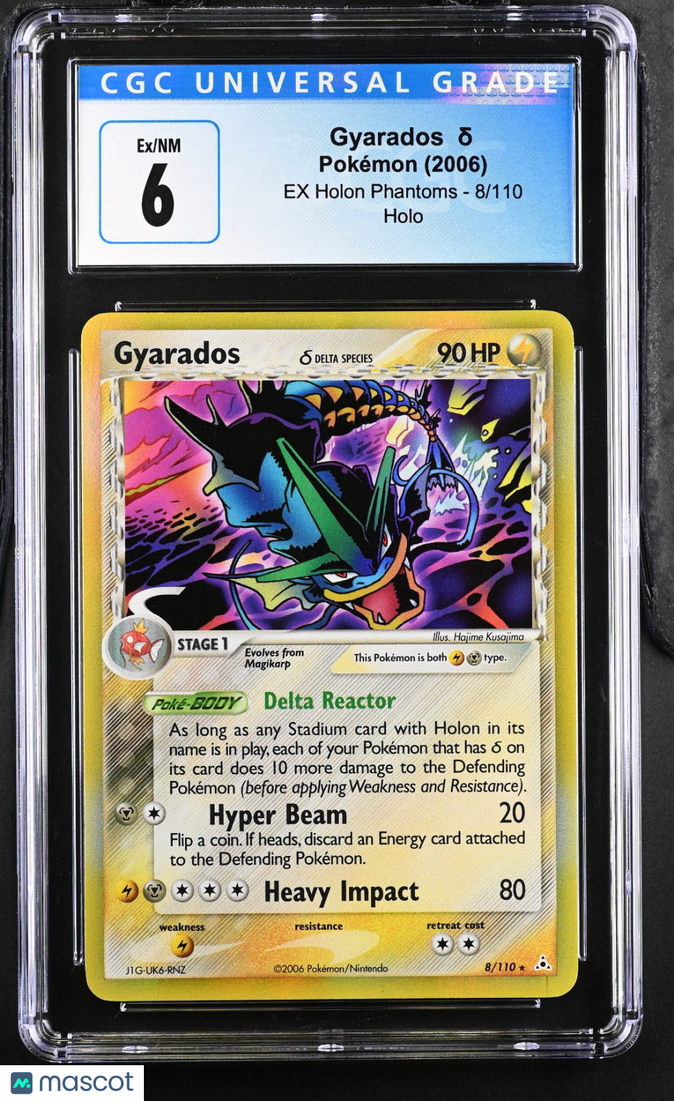 2006 Pokemon Gyarados δ #8/110 CGC 6