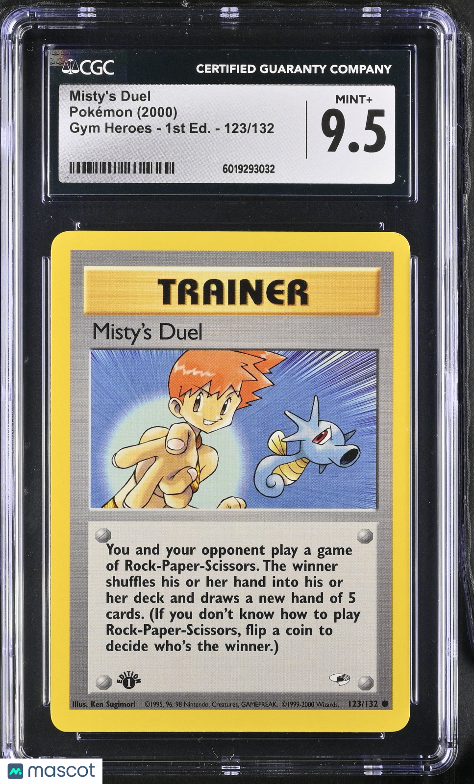 2000 Pokemon Misty's Duel #123/132 123/132 1st Edition CGC 9.5