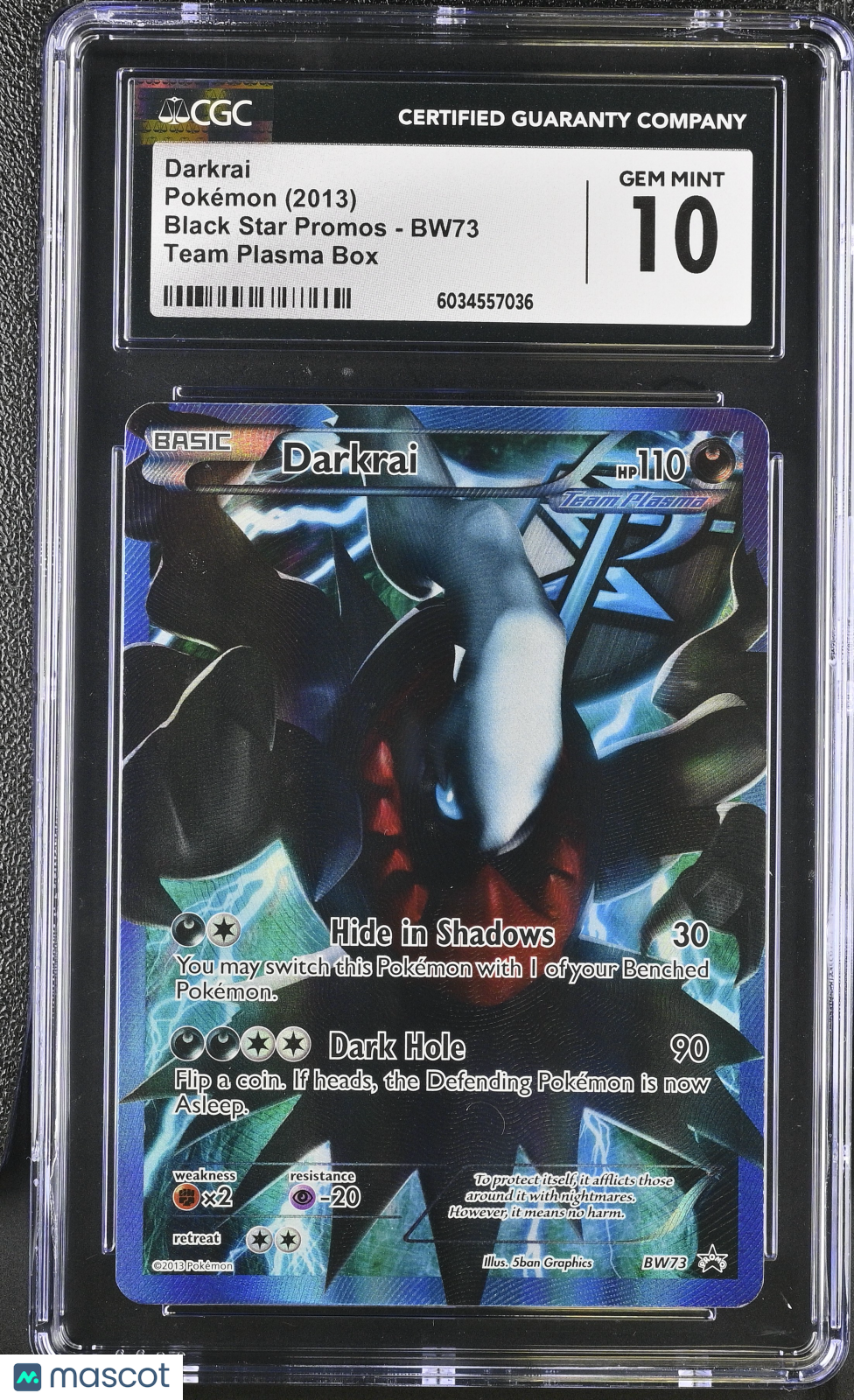 2013 Pokemon Darkrai #BW73 CGC 10