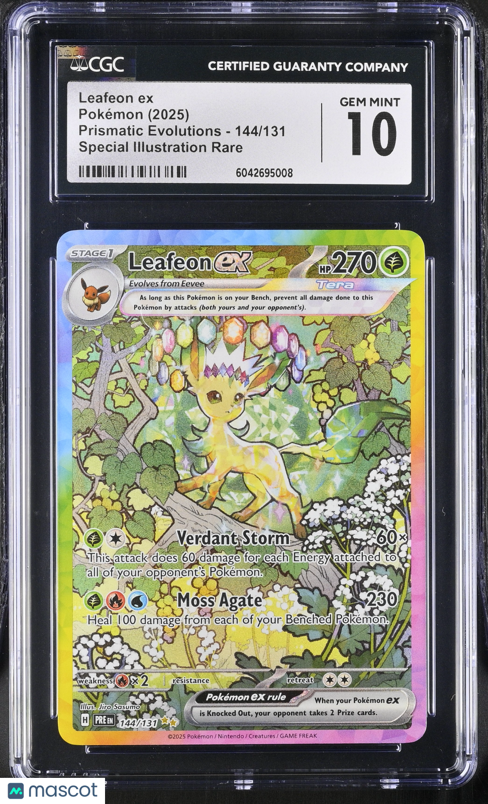 2025 Pokemon Leafeon ex #144/131 Special Illustration Rare CGC 10