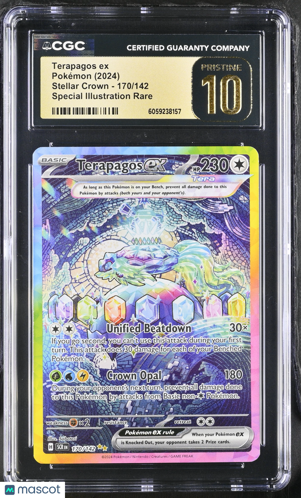 2024 Pokemon Terapagos ex #170/142 Special Illustration Rare CGC 10