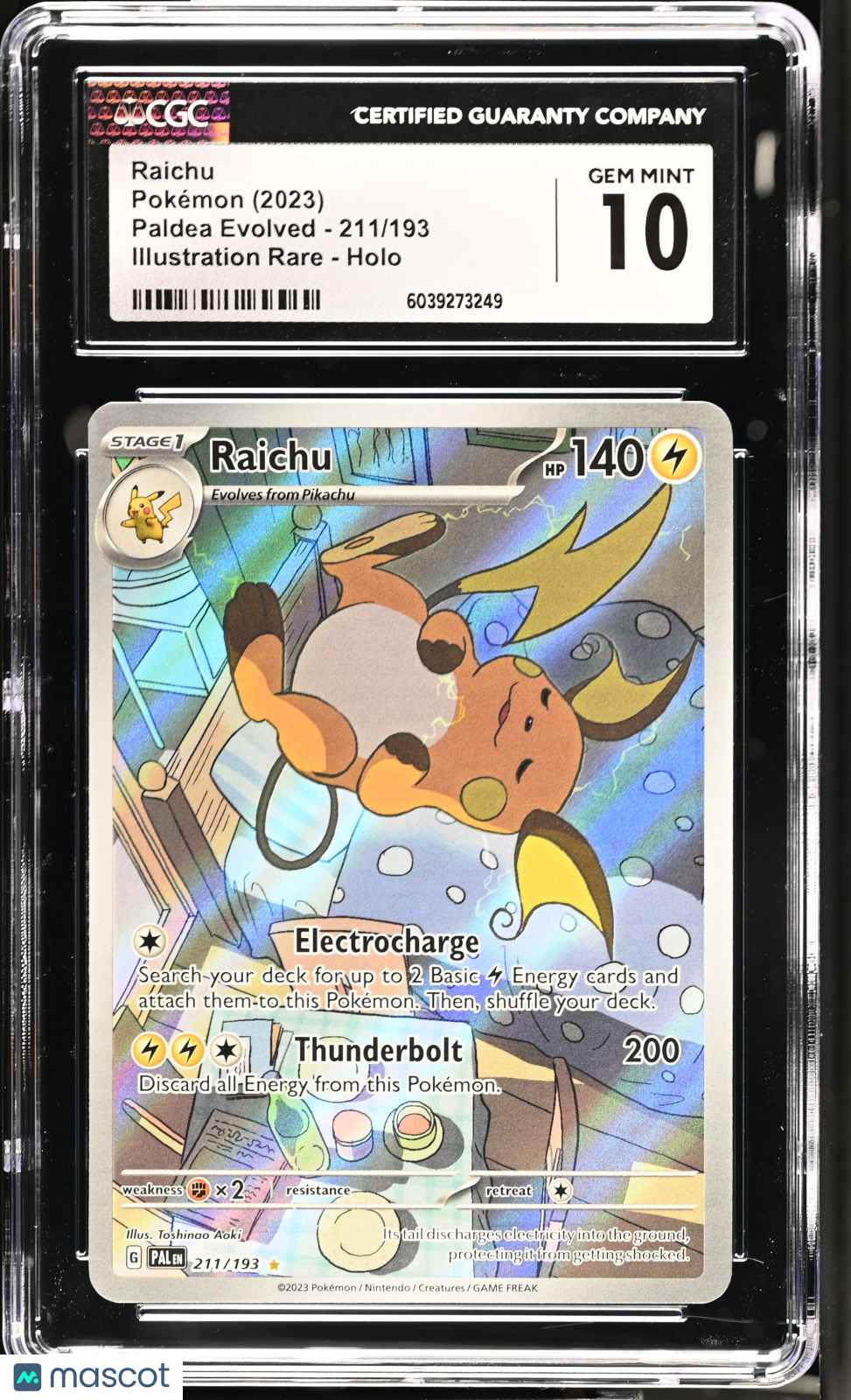 2023 Pokemon Raichu #211/193 Illustration Rare CGC 10