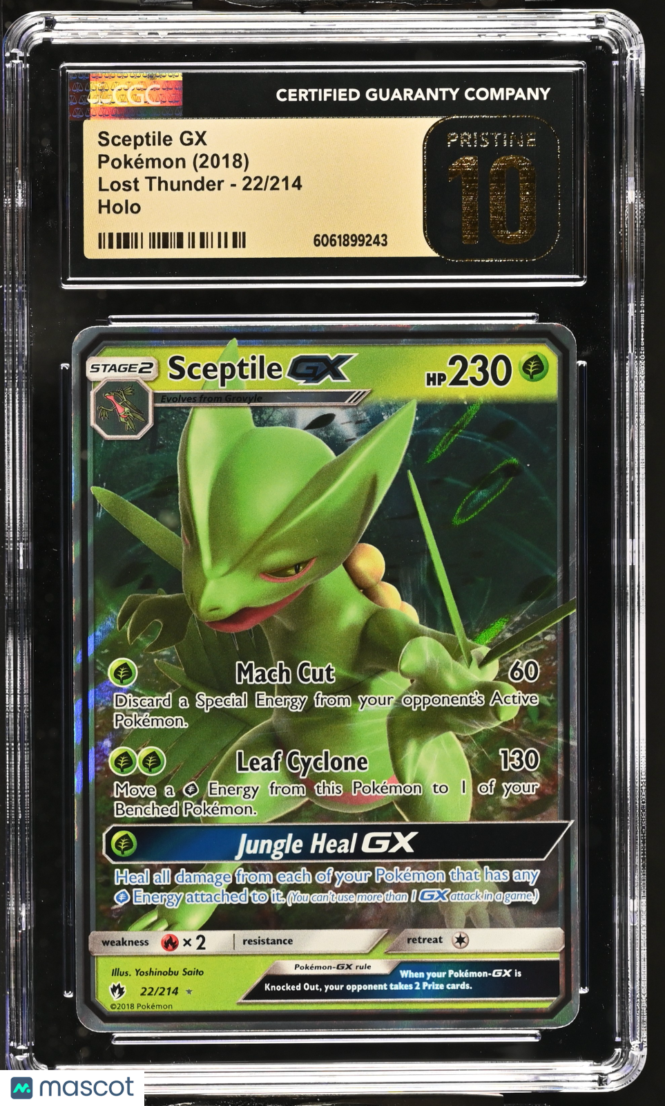 2018 Pokemon Sceptile GX #22/214 22/214 CGC 10