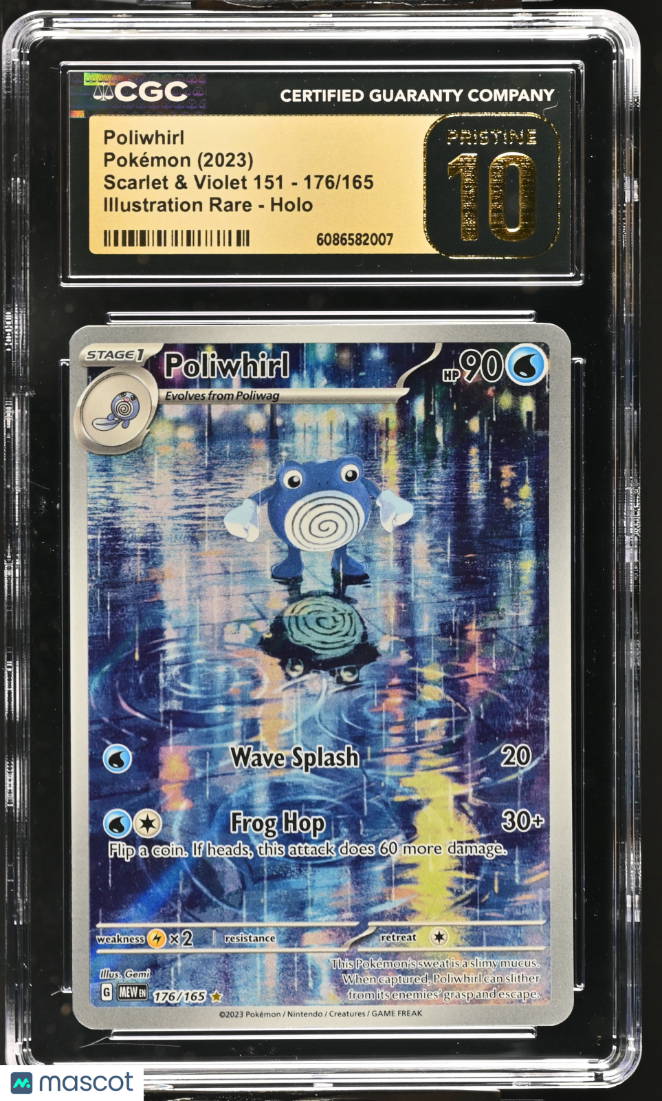 2023 Pokemon Poliwhirl #176/165 Illustration Rare CGC 10