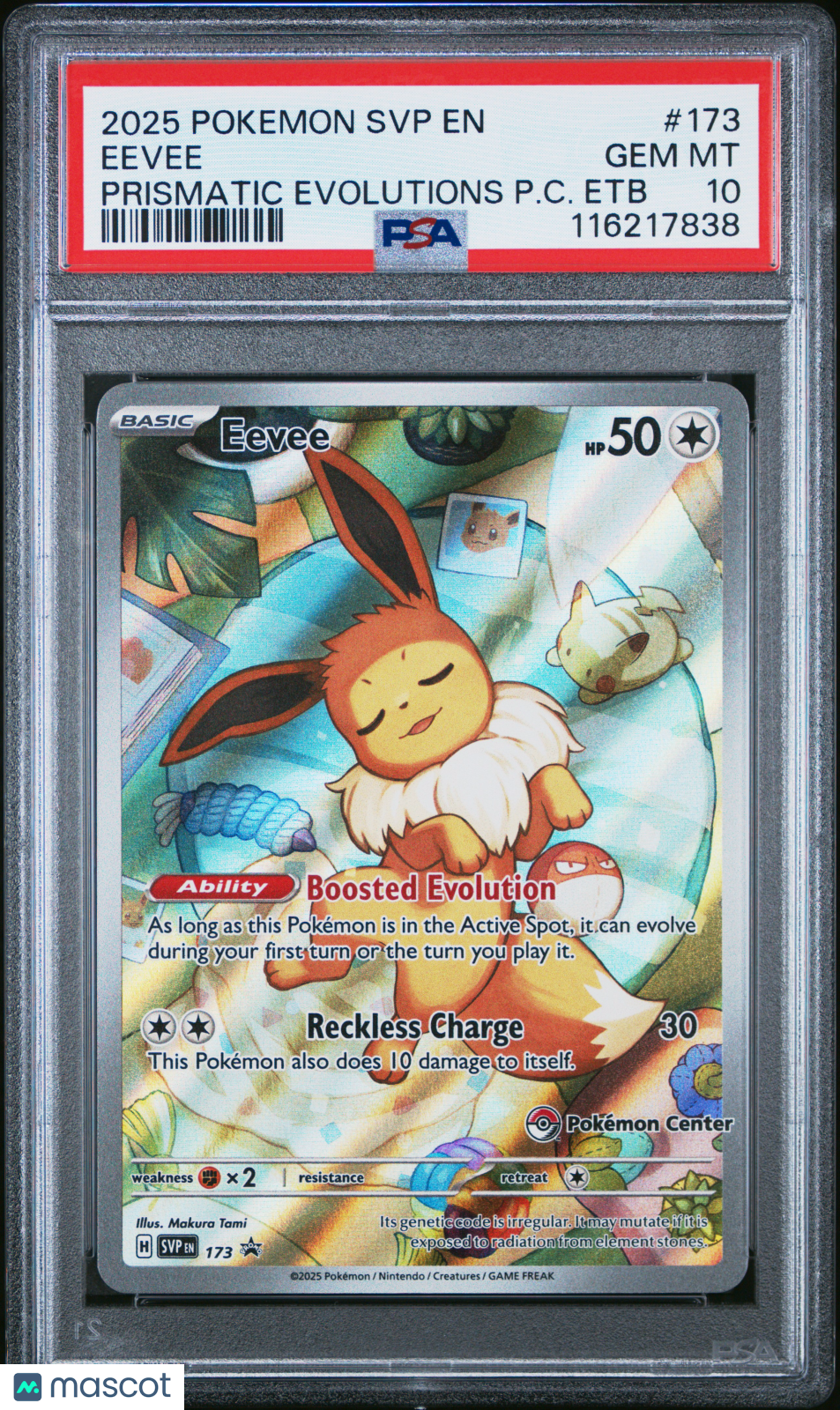 2025 Pokemon SVP EN-SV Black Star Promo Eevee #173 Prismatic Evolutions PC Etb PSA 10