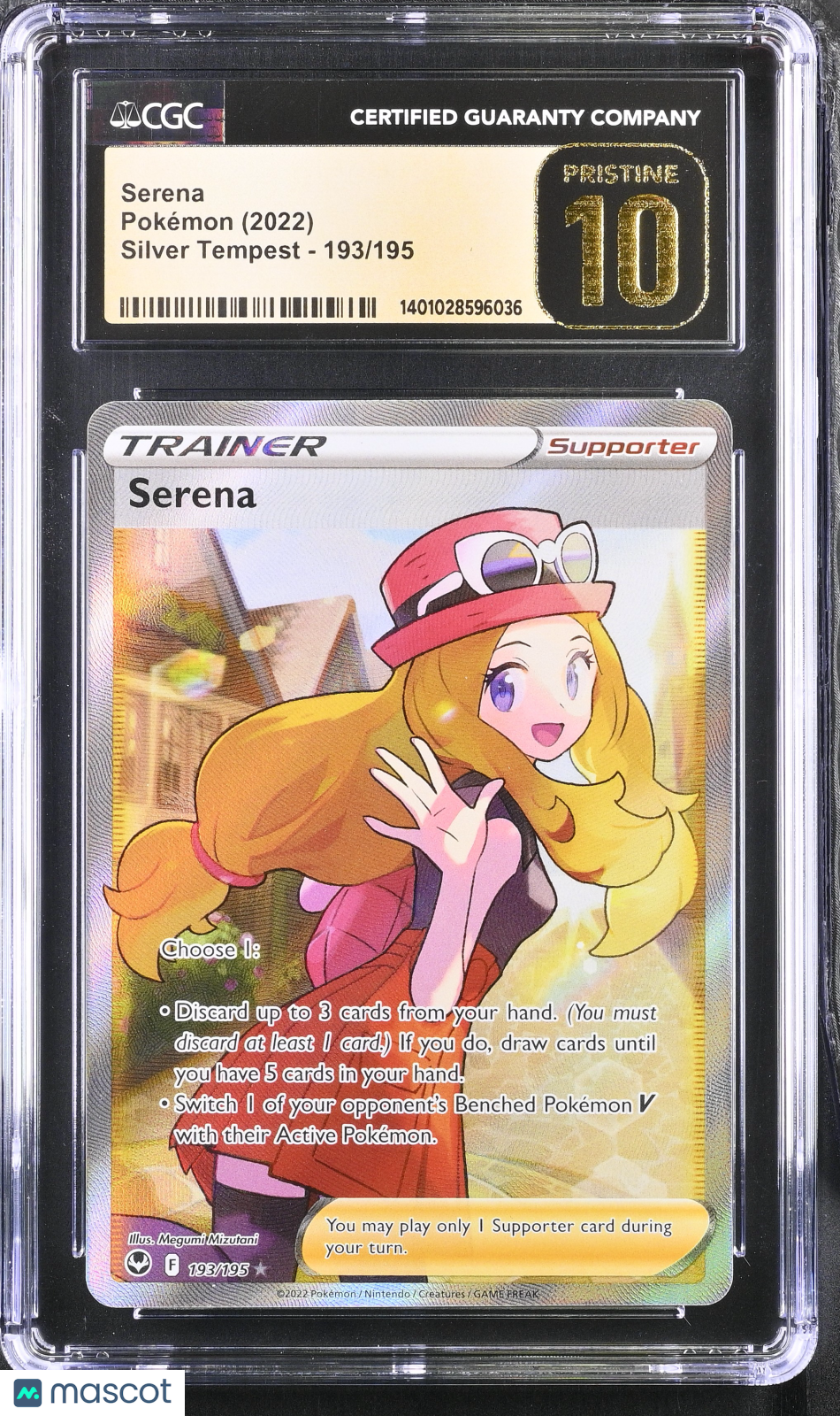 2022 Pokemon Serena #193/195 Ultra Rare CGC 10