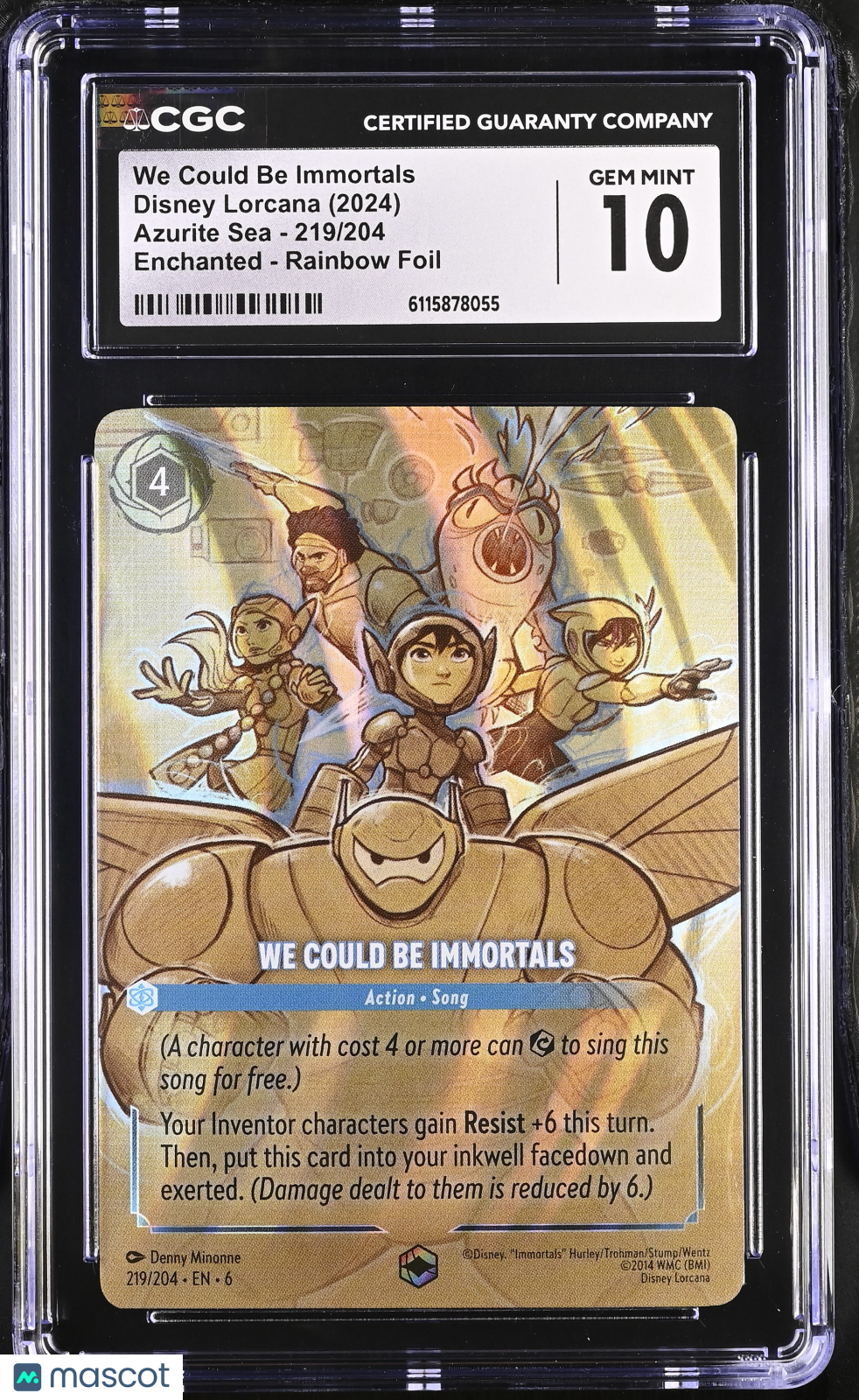 2024 Disney Lorcana We Could Be Immortals #219/204 CGC 10