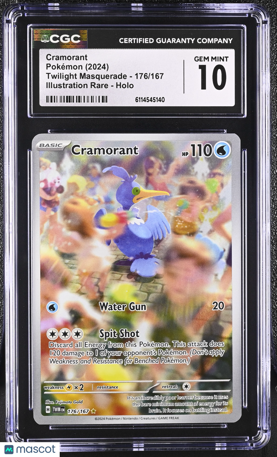 2024 Pokemon Cramorant #176/167 Illustration Rare CGC 10