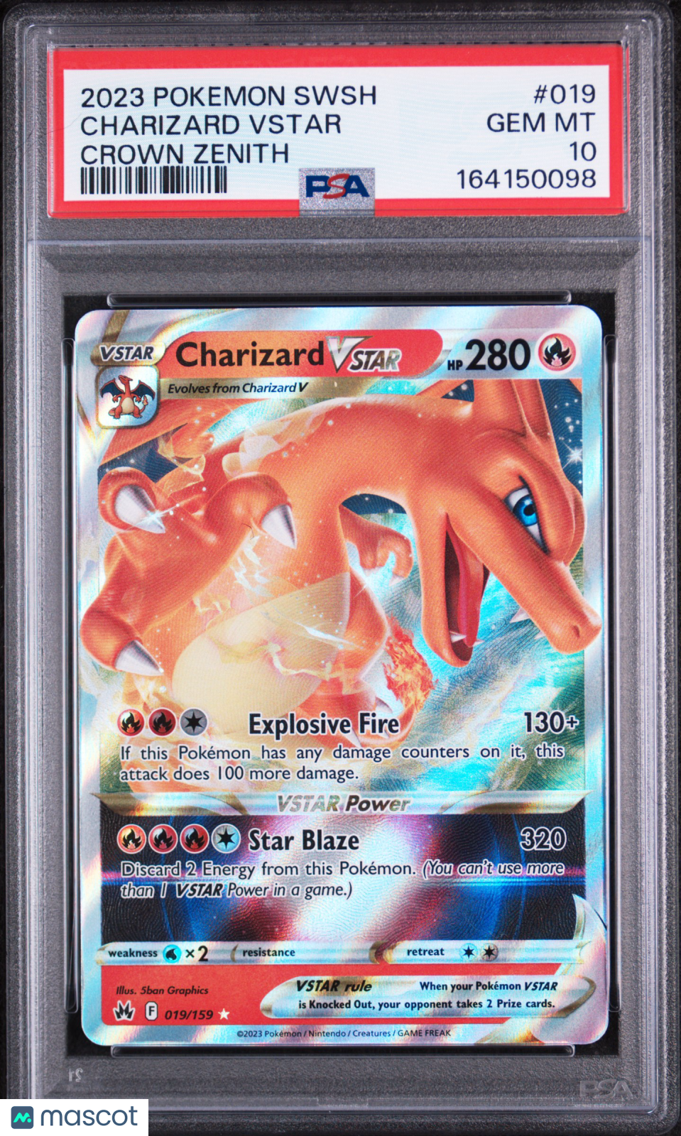 2023 Pokemon Sword And Shield Crown Zenith Charizard VSTAR #019 Crown Zenith PSA 10