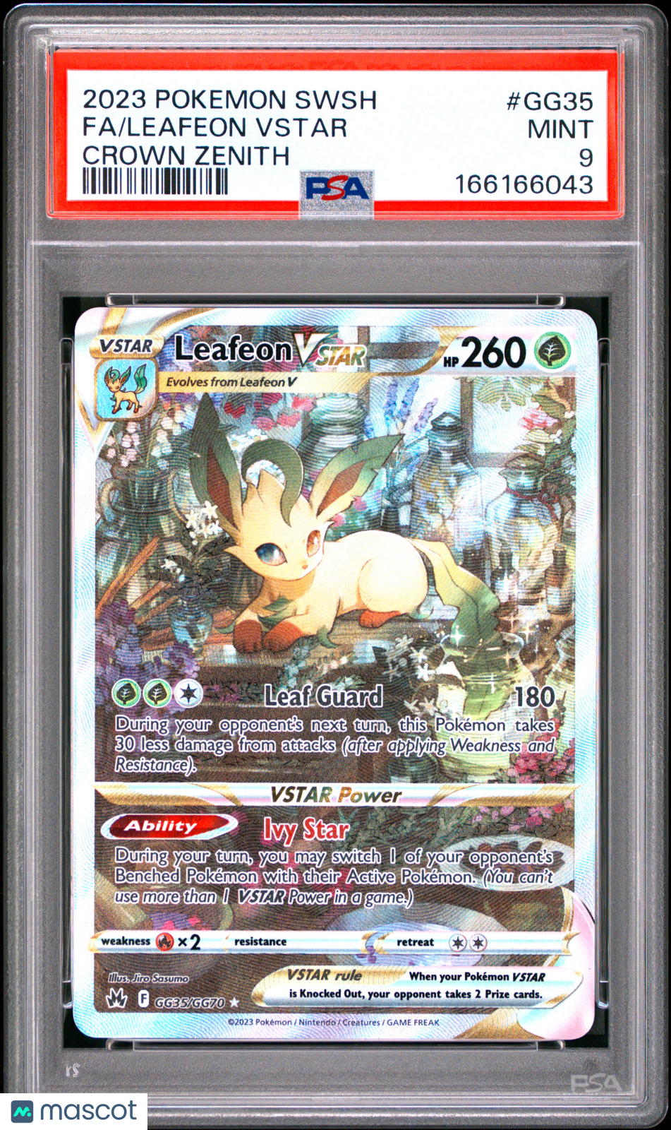 2023 Pokemon Sword And Shield Crown Zenith Leafeon VSTAR #GG35 Crown Zenith Fa PSA 9