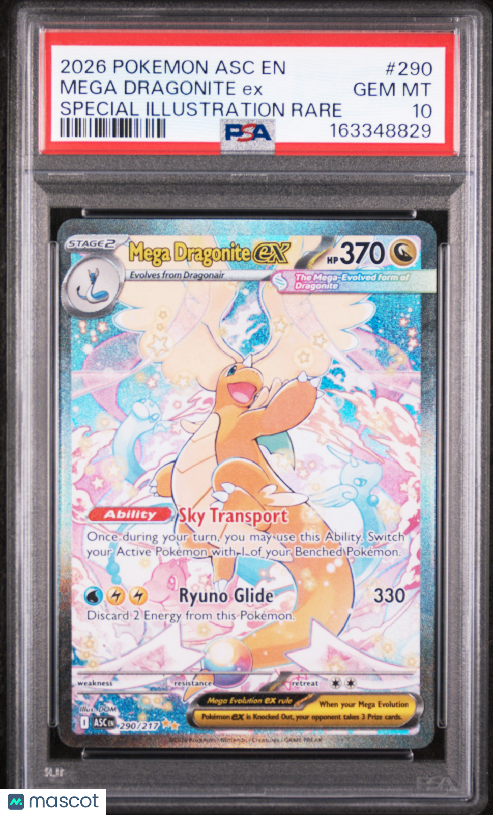 2026 Pokemon Asc EN-Ascended Heroes Mega Dragonite EX #290 Special Illustration Rare PSA 10