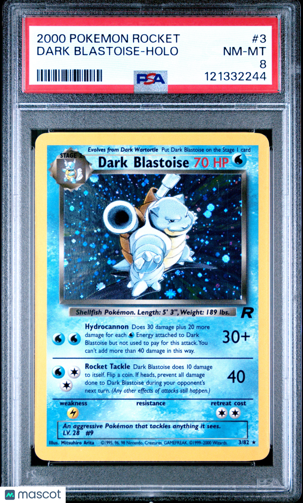 2000 Pokemon Rocket Dark Blastoise #3 PSA 8