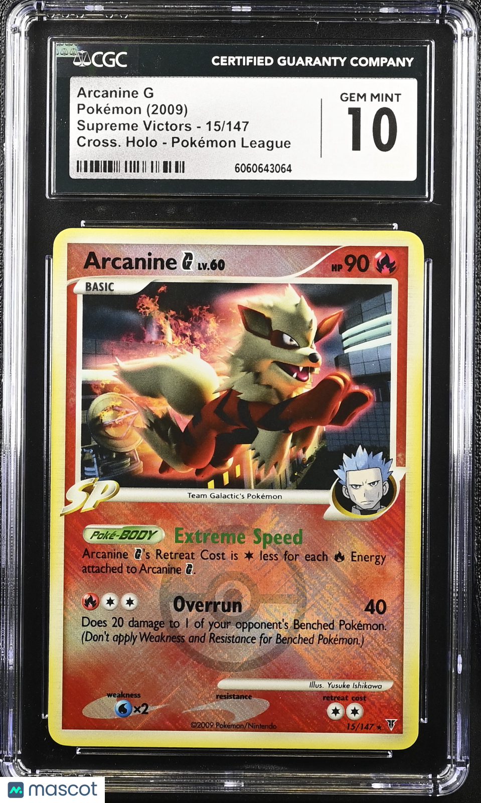 2009 Pokemon Arcanine G #15/147 15/147 CGC 10
