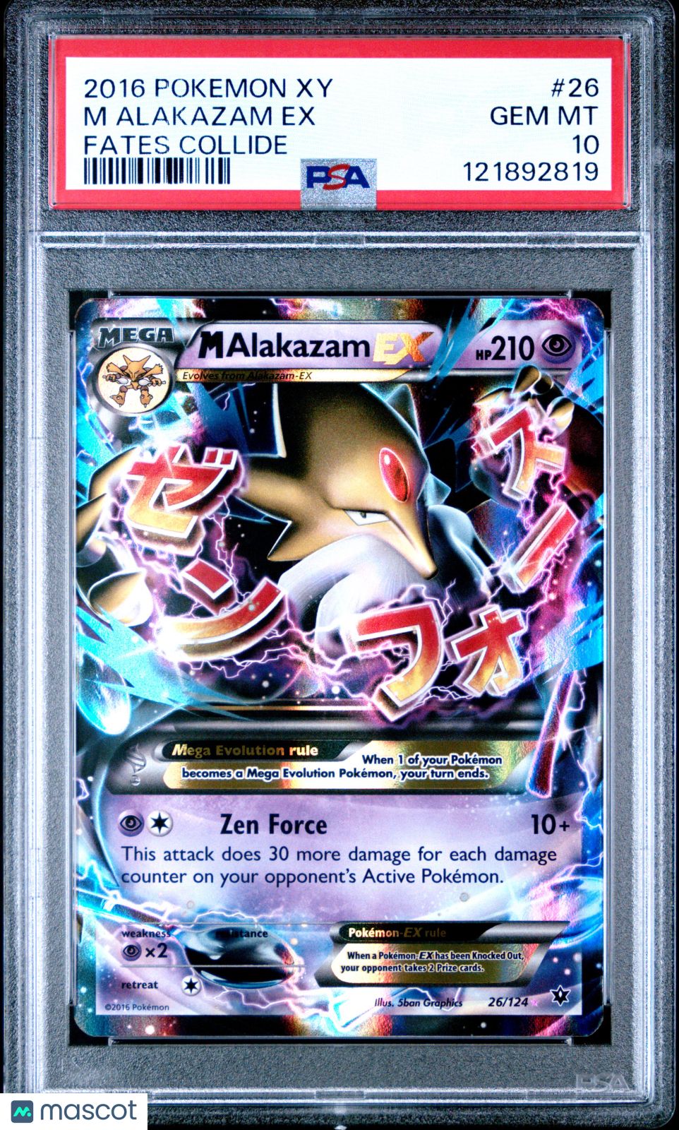 2016 Pokemon Xy Fates Collide M Alakazam EX #26 Fates Collide PSA 10