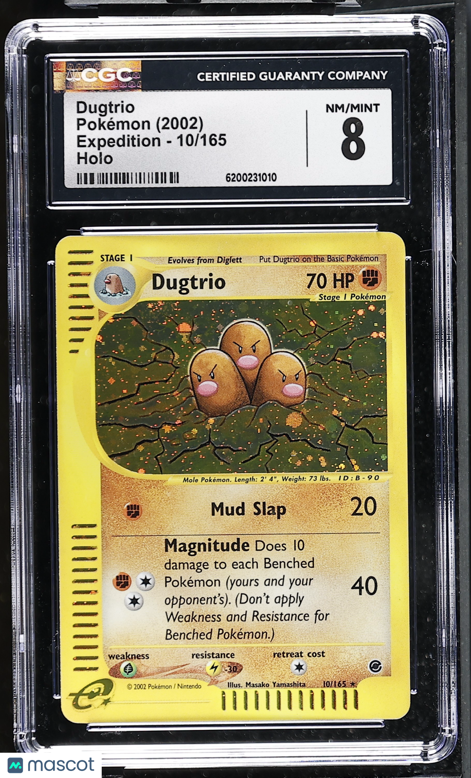 2002 Pokemon Dugtrio #10/165 10/165 CGC 8