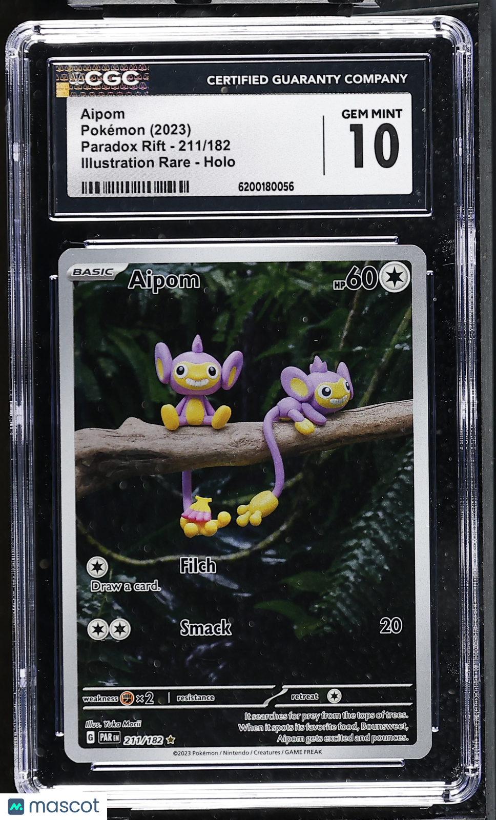 2023 Pokemon Aipom #211/182 Illustration Rare CGC 10