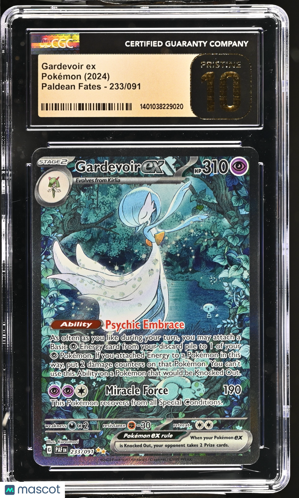 2024 Pokemon Paldean Fates Gardevoir ex Special Illustration Rare CGC 10 233/091