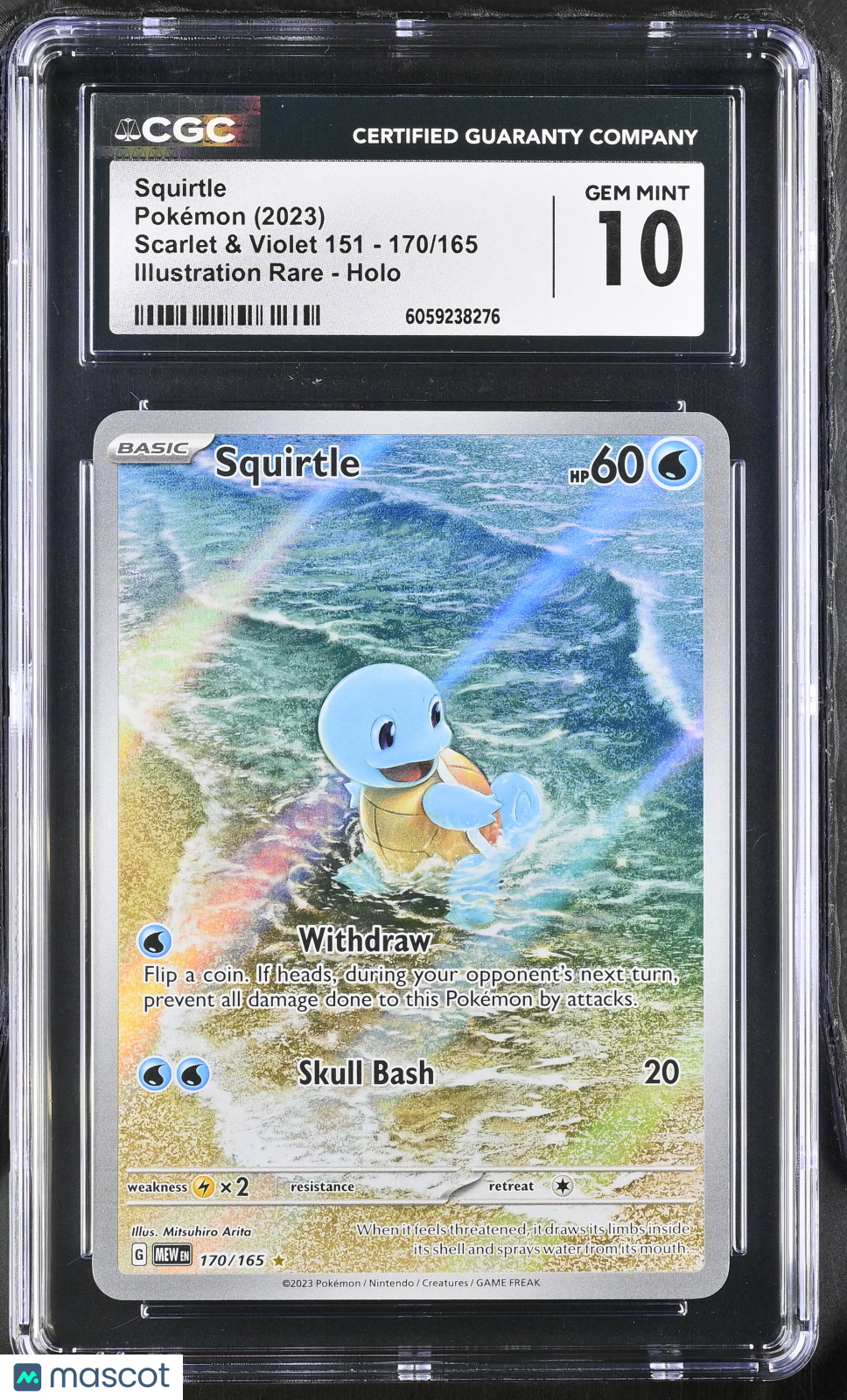 2023 Pokemon Squirtle #170/165 Illustration Rare CGC 10