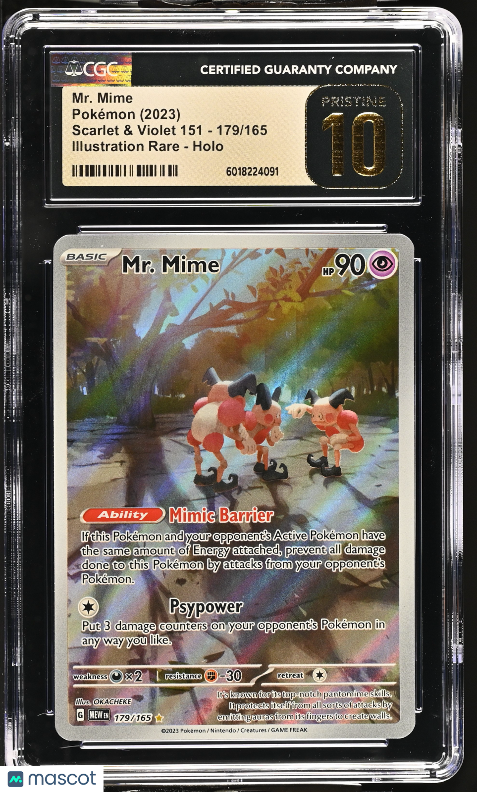 2023 Pokemon Mr. Mime #179/165 Illustration Rare CGC 10