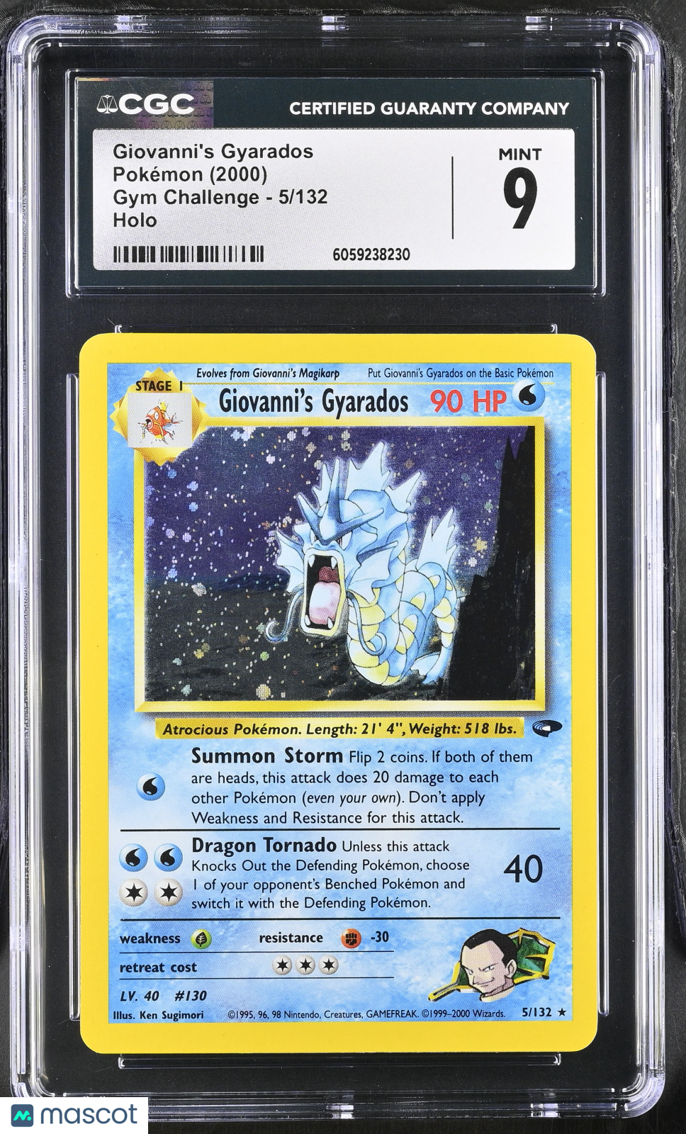 2000 Pokemon Giovanni's Gyarados #5/132 CGC 9